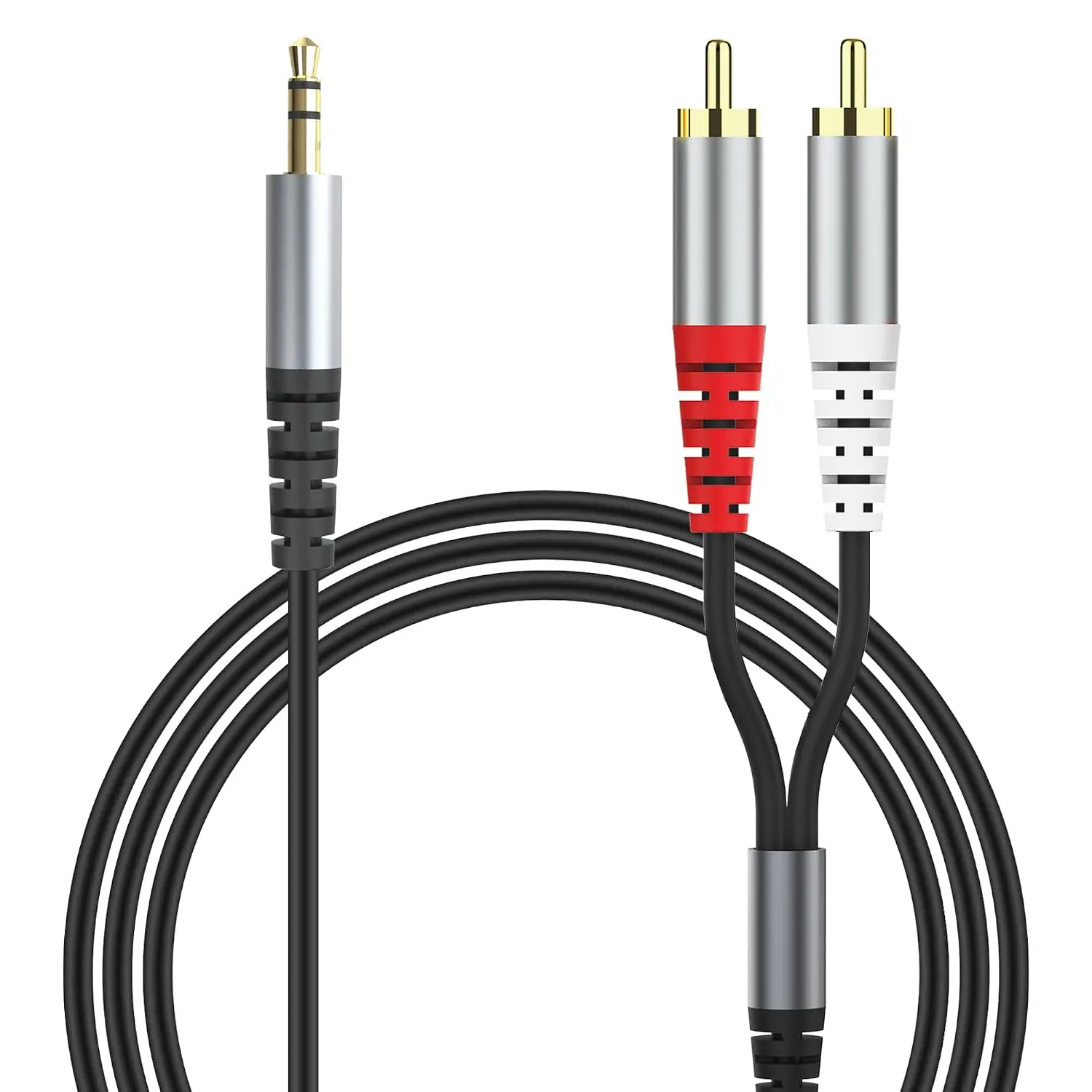 to 3.5mm AUX , (1M/3.3Feet) 3.5mm 1/8 to  2-Male Headphone Jack Adapter Y Splitter  Stereo Audio Cord for Smartphones, Tablets, HDTV,or MP3 Players, Speakers