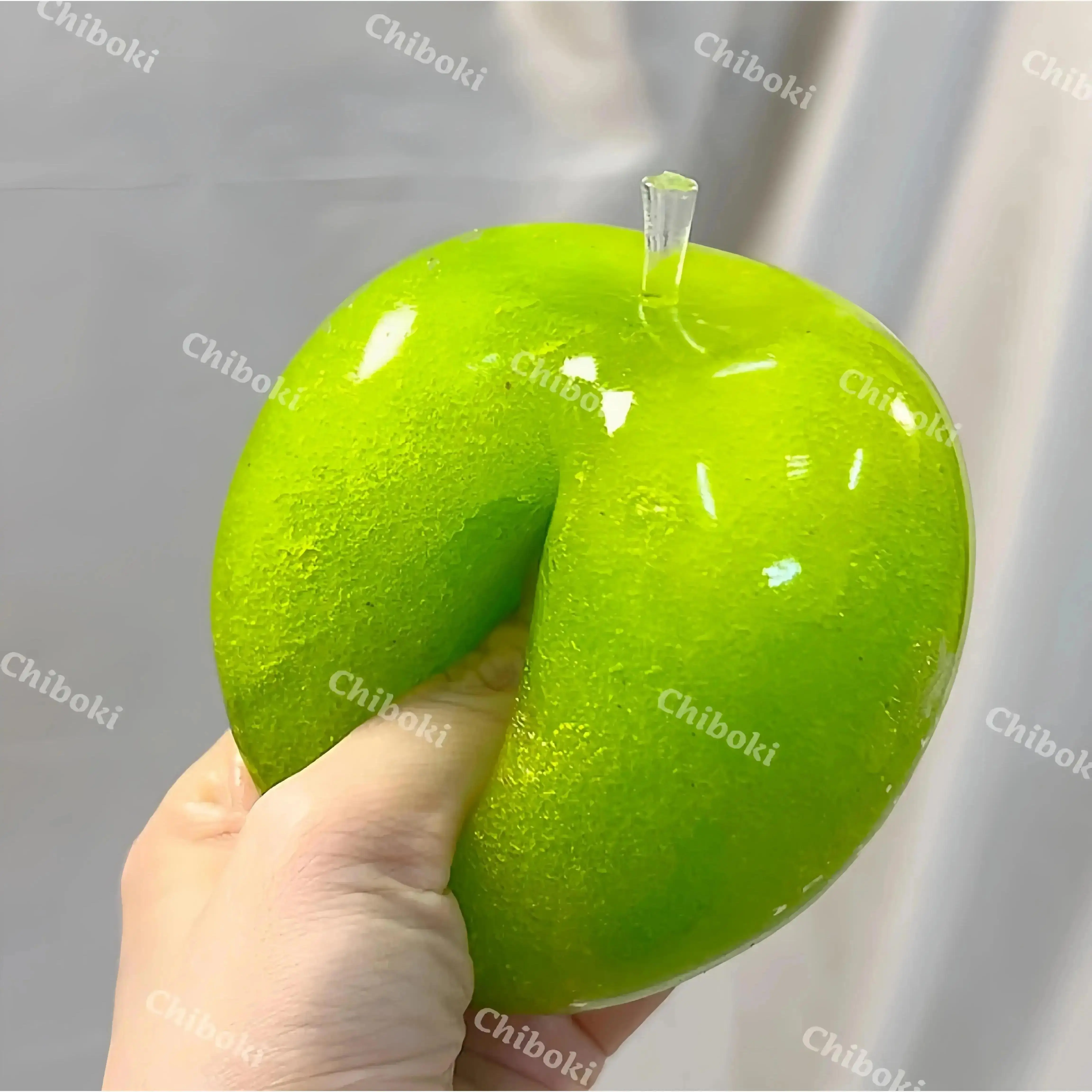 Green Slushy Squishy Paper Fidget Toy - Crunchy, Moldable, Non-Rebound Sensory Stress Reliever for Medium Grip Strength