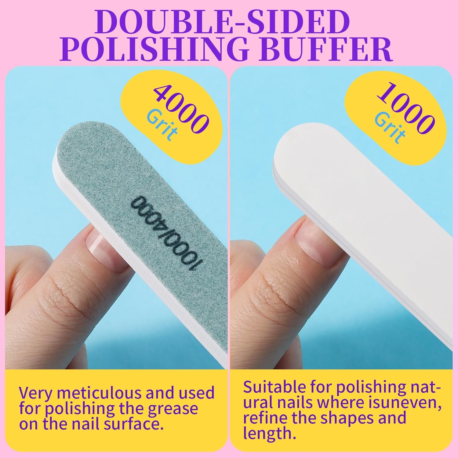 Buffer Block, 10 count Buffers for Nails with Different Grit,  Block Buffer,  Buffing Block, Buffer  File, Cuticle Trimmer,  Care Kit,  Tools, Manicure Tools,  Kit