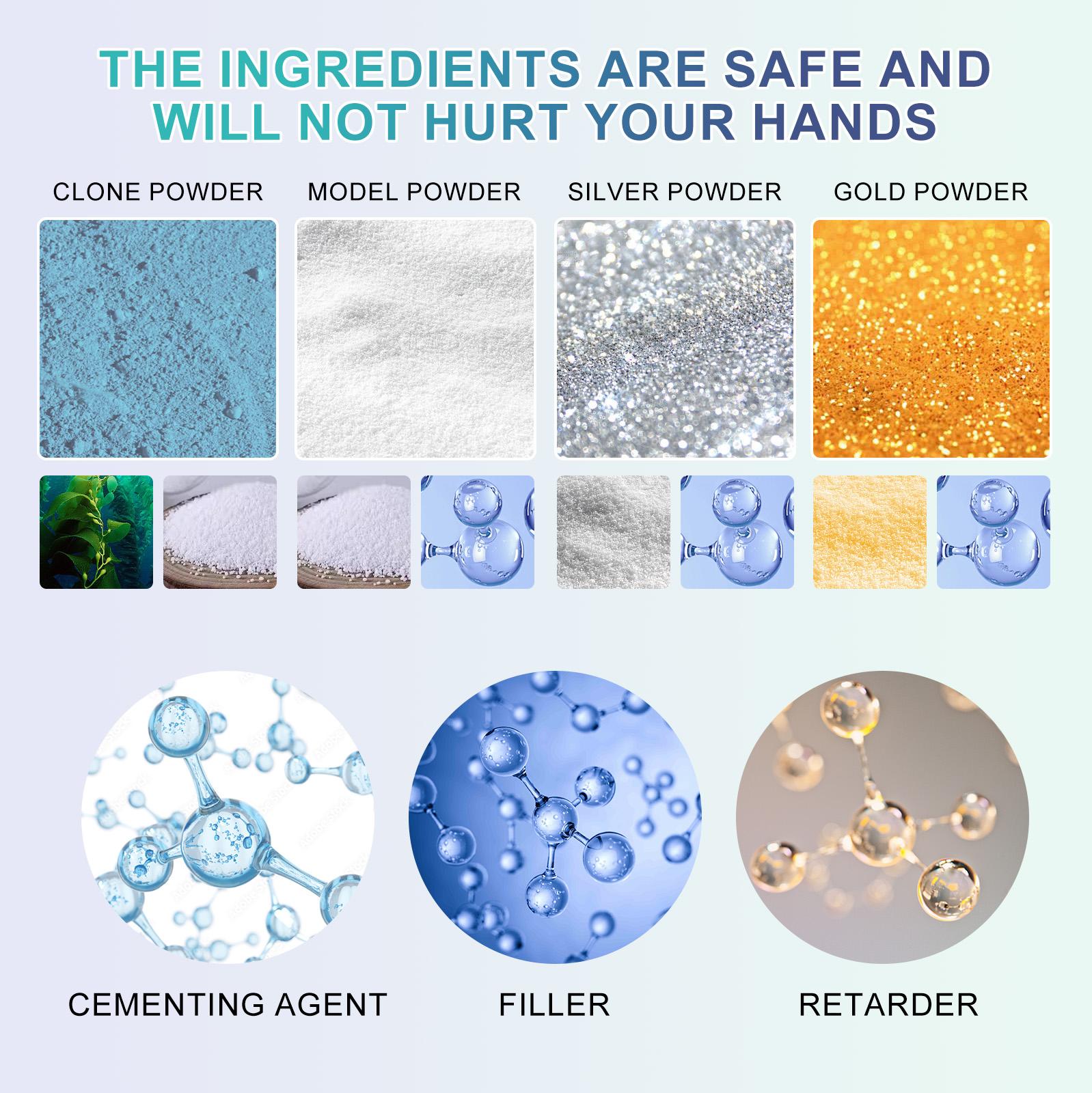 DOWMOO Diy For Love Keepsake Hands Casting Kit, Homemade Holiday Gift Hand-Seal Clay Plaster Commemorative Crafts