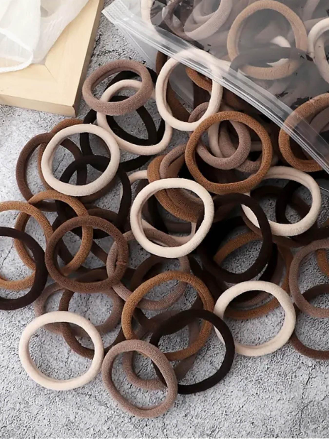 Simple Style Plain Color Hair Tie Set, Scrunchies, Elastic Hair Ties, Elastic Hair Accessory, Casual Versatile Hair Accessories for Women & Girls, Minimalist Headwear Suitable for Thick Hair, mothers day gift, mothers day gift ideas