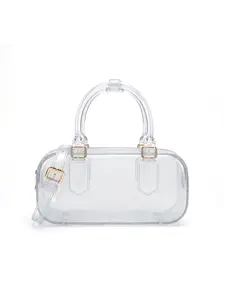Transparent Jelly Texture, Lightweight And Stylish Handbag, Multi-Color Optional Storage Bag, With Detachable Shoulder Strap, Clear Shoulder Bag, Shoulder Bag And Diagonal Cross Bag, Suitable For Beach Vacation, Travel, And Mother's Day Ideal Gift