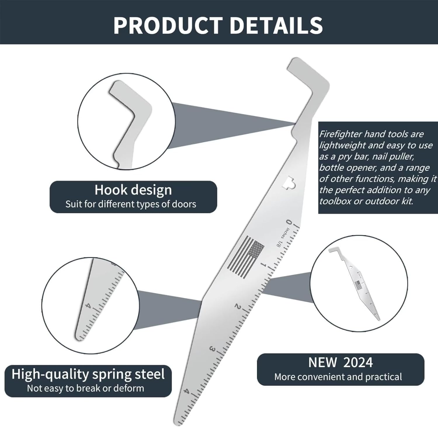 2025 New Firefighting Multipurpose Leverage Tool – 2 Pack | Heavy-Duty Stainless Steel Hand Tool for Firefighters, Rescue, and Emergency Use