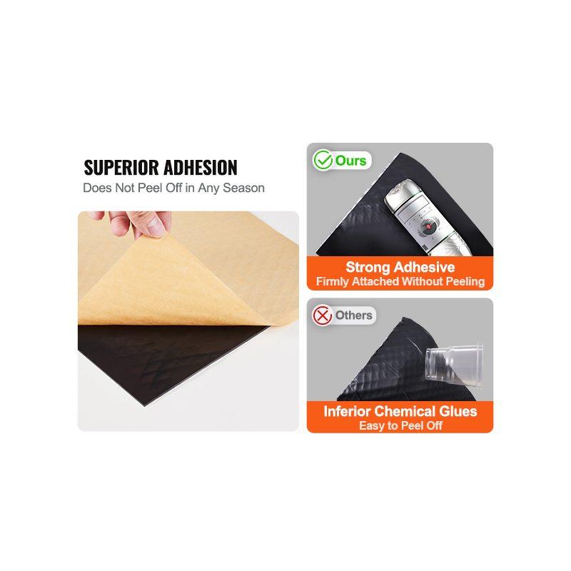 VEVOR Car Sound Deadening Mat, 50 mil 52 sqft Car Sound Dampening Material, Butyl Automotive Sound Deadener, Noise Insulation and Vibration Dampening Material for Car