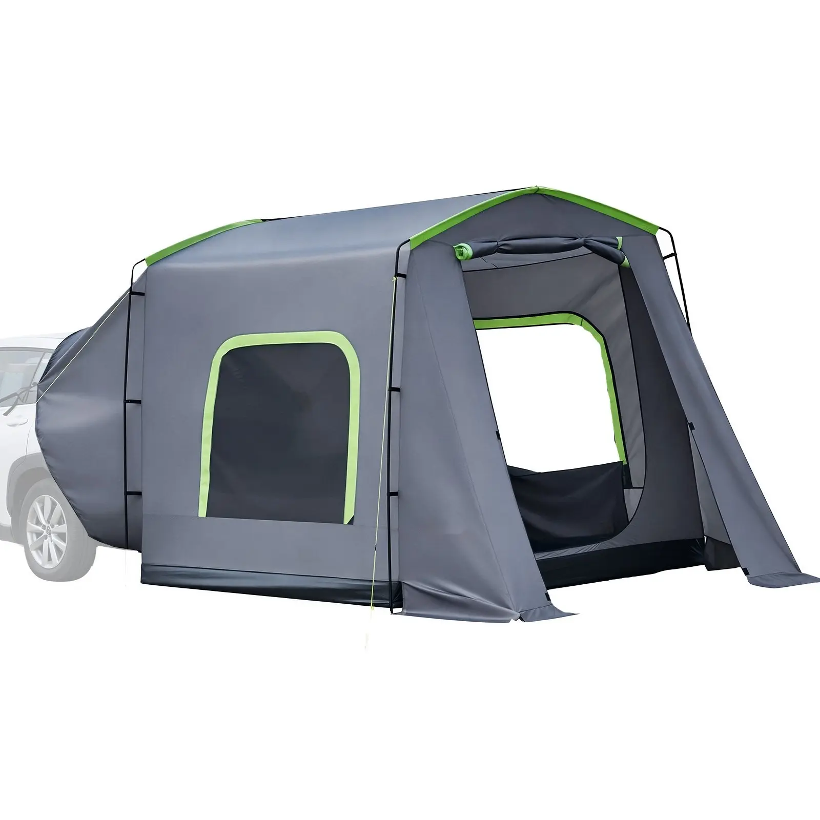 Dual-Use SUV Tailgate Tent - 5-9 Person Large 10.6x8 Ft All-Season PU3000mm Waterproof Tent with Ventilated Door, Mesh Windows, Car Rear Hatch Shelter for Outdoor Camping, Road Trips, Dual-Use Tent