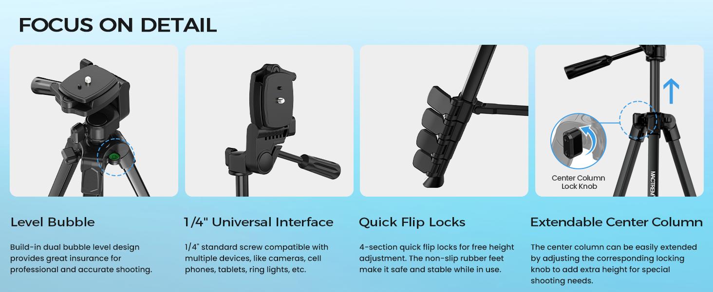 iPhone iPad Tripod Stand, 67" Phone Tripod for iPad Tablet Camera with 2 in1 Holder Remote Carry Bag, Aluminum Extendable iPhone Stand for Video Recording/Selfies/Live Stream/Vlogging