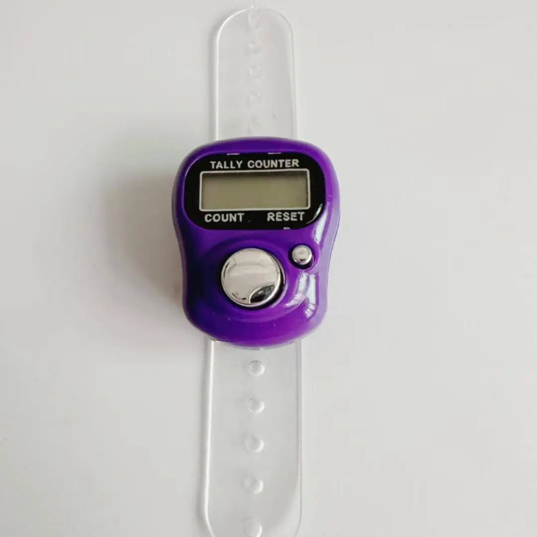 Electronic Finger Counter Display Counter LED Digital Row Counter, Handheld Number Click Counter, Electronic Finger Counter Hand Tally Counter with Ring for Counter Counters Accessories
