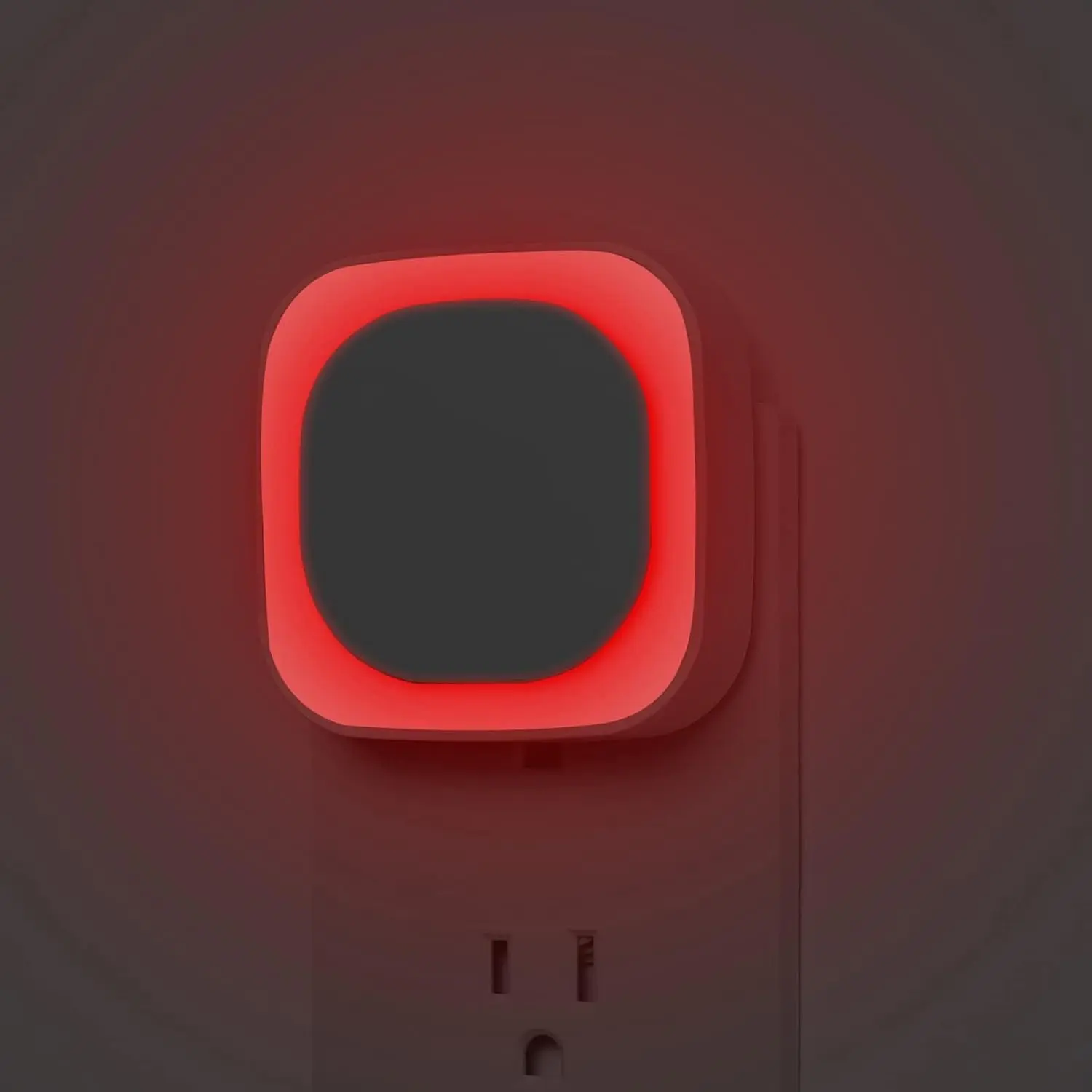 2 Pack Red Night Light with Dusk to Dawn Sensor, Eye-Care Reflected Glow, 0% Blue Light True Red LED, 3-Level Brightness, Auto On/Off, Plug-in Nightlight for Sleep, Kids, Bedroom, Bathroom