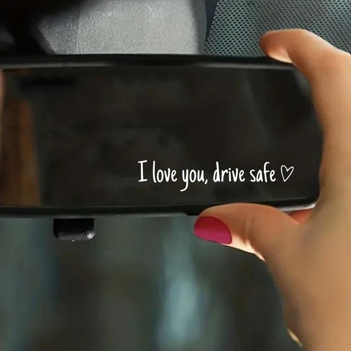 4 PCS Letter Pattern Car Rearview Mirror Sticker, Car Rearview Mirror Decal Sticker, Decorative Car Sticker, Universal Car Accessories for Women & Girls.