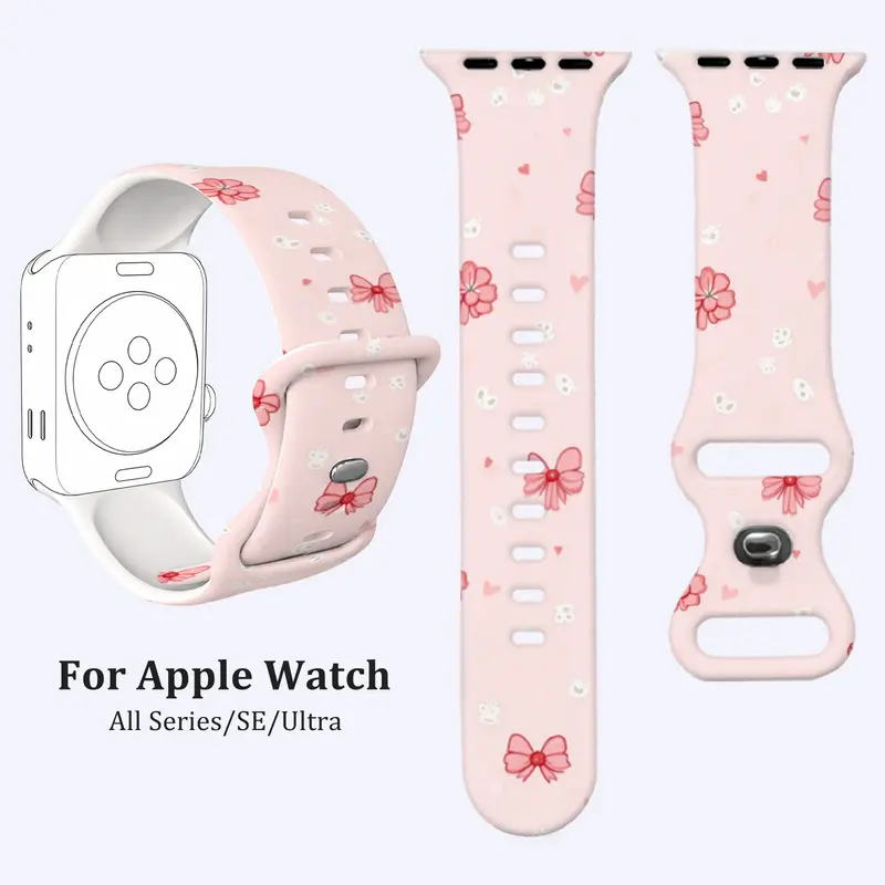 Apple watch Unisex 44/45/46/49mm Series1/2/3/4/5/6/7/8/9/10/Ultra/SE 38/40/41/42mm Silicone Watch Band Breathable & Sweat Resistant Minimalist & Premium
