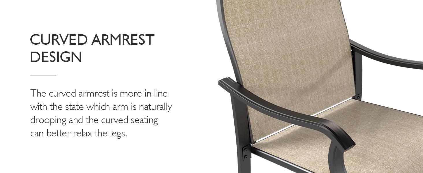 UDPATIO Patio Dining Chairs Set of 4 Outdoor Dining Chairs with High Back Patio Furniture Chairs with Armrest Metal Frame for Lawn Garden Backyard UDPATIO Patio Dining Chairs Set of 4 Outdoor Dining Chairs with High Back Patio Furniture Chairs with Armrest Metal Frame for Lawn Garden Backyard