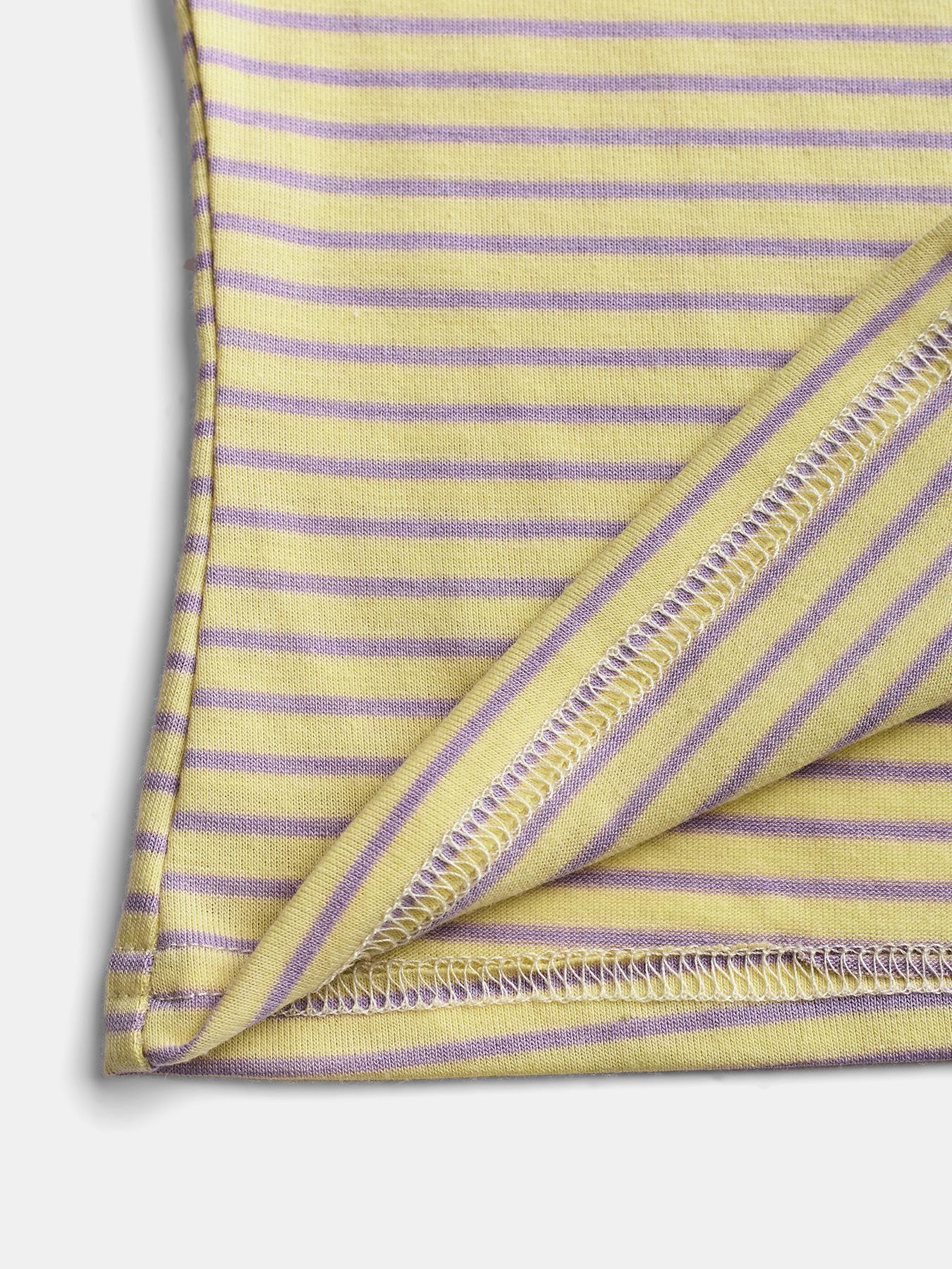 Women's Casual Striped Long Sleeve Top and Shorts Set, Fitted Regular Length, All Seasons, Plain Pattern, 2 Piece