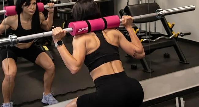 Premium Barbell Pad Set for Hip Thrusts - Squat Pad for Barbell Lunges, Bench Press, with 2 Gym Ankle Straps, Hip Resistance Bands – Gym Accessories for Women with Carry Bag, Towel Premium Barbell Pad Set for Hip Thrusts - Squat Pad for Barbell Lunges, Bench Press, with 2 Gym Ankle Straps, Hip Resistance Bands – Gym Accessories for Women with Carry Bag, Towel