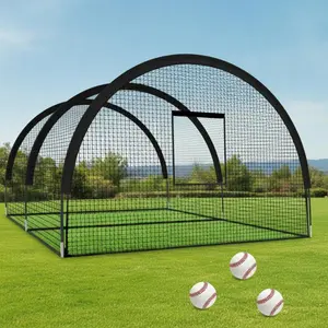 32/33FT Baseball Batting Cage with Frame – Heavy Duty Outdoor Batting Net for Hitting & Pitching Practice, Durable Training Cage for Baseball, Softball & Golf, Ideal for Backyard, Field & Sports Training