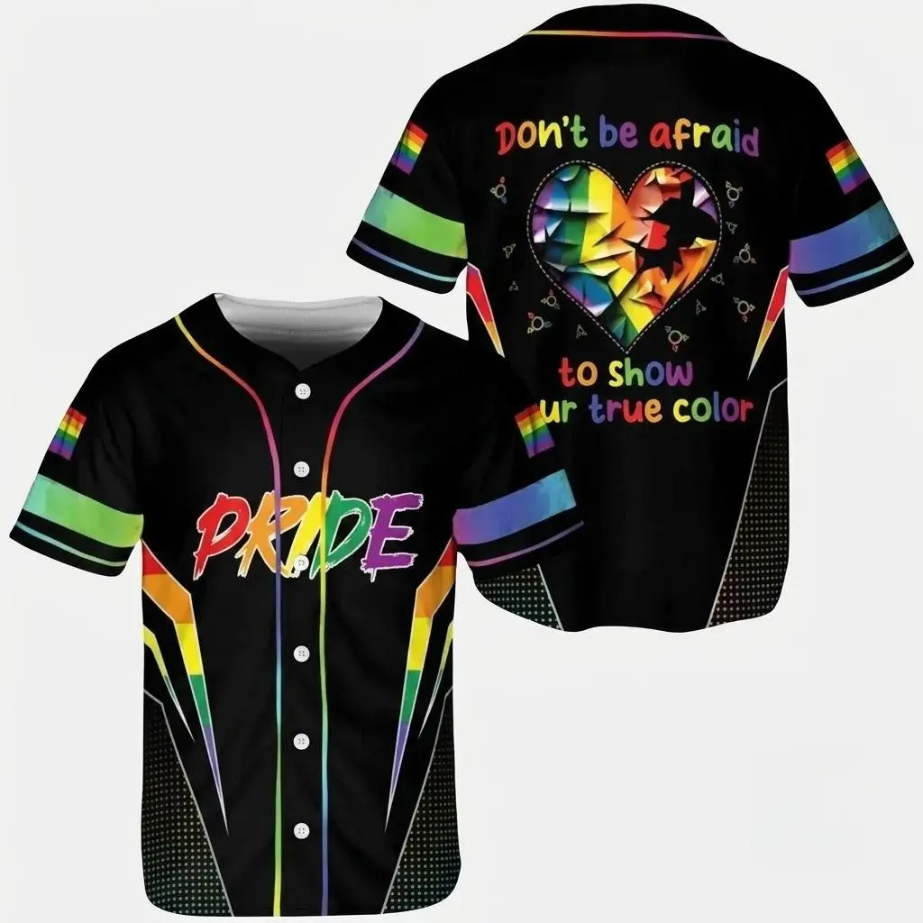 đPride Month Rainbow Heart Baseball Jersey, LGBT Unisex Sports Fan Shirt, Cute Pride Parade Outfit đPride Month Rainbow Heart Baseball Jersey, LGBT Unisex Sports Fan Shirt, Cute Pride Parade Outfit