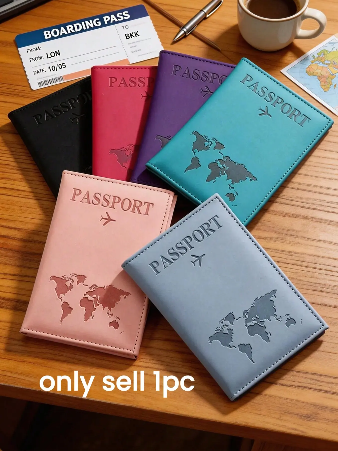 PU Leather Multifunctional Passport Holder, Waterproof Travel Wallet with Card Slots, Lightweight Document Storage Bag for Business & Daily Use Versatile Travel Accessory