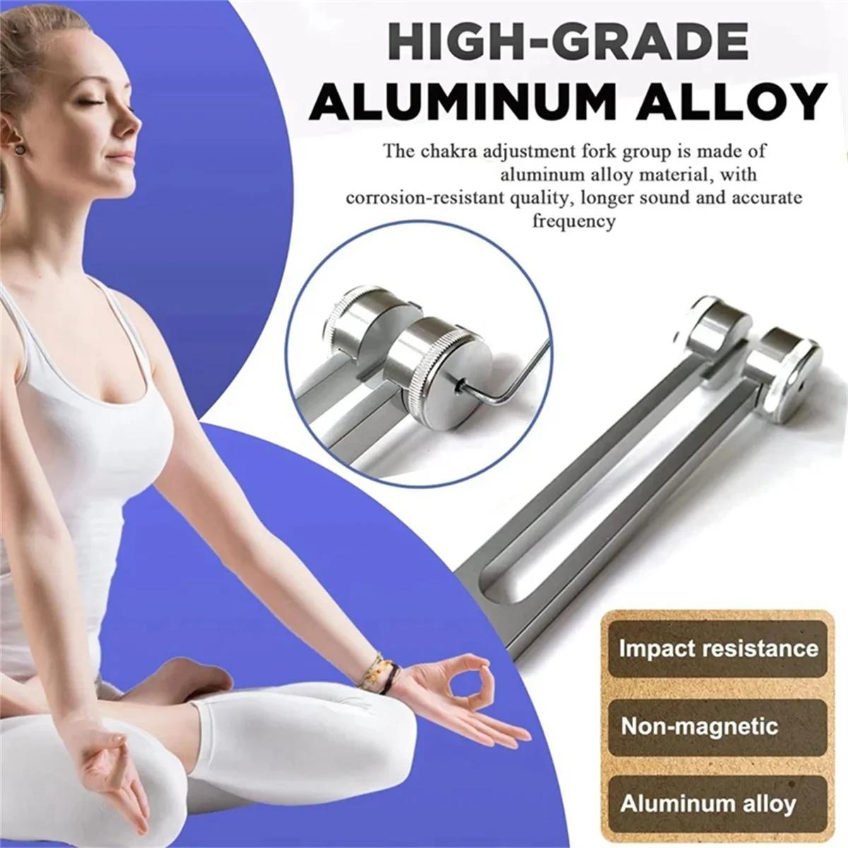 128Hz Tuning Fork Aluminum Alloy Sound Therapy Tool for Meditation Yoga Relaxation Nervous System Balance Acoustic Resonance Health Care Use
