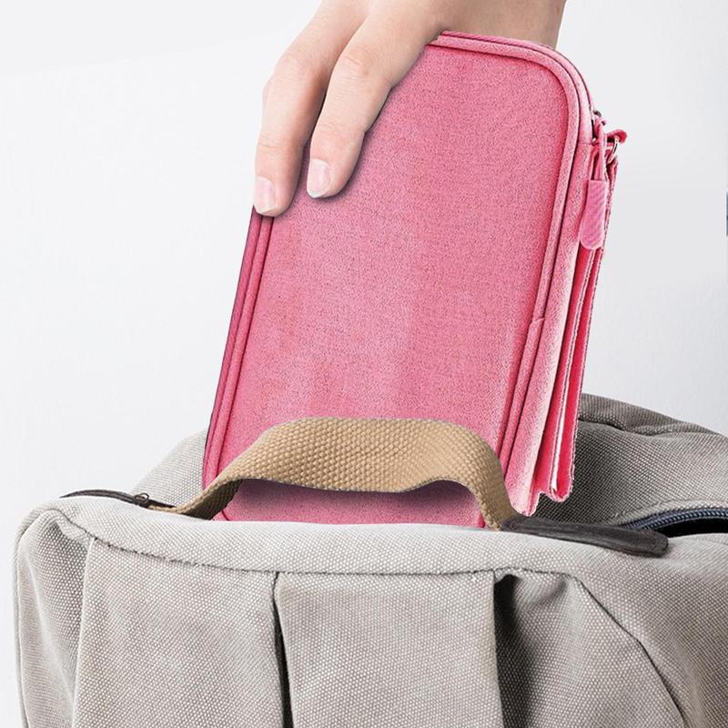 Portable Multi-Grid Storage Bag, 1 Set Waterproof Travel Cable Storage Bag, Compact Cable Organizer for Home, Office, Travel and Summer Vacation, Versatile Travel Accessory