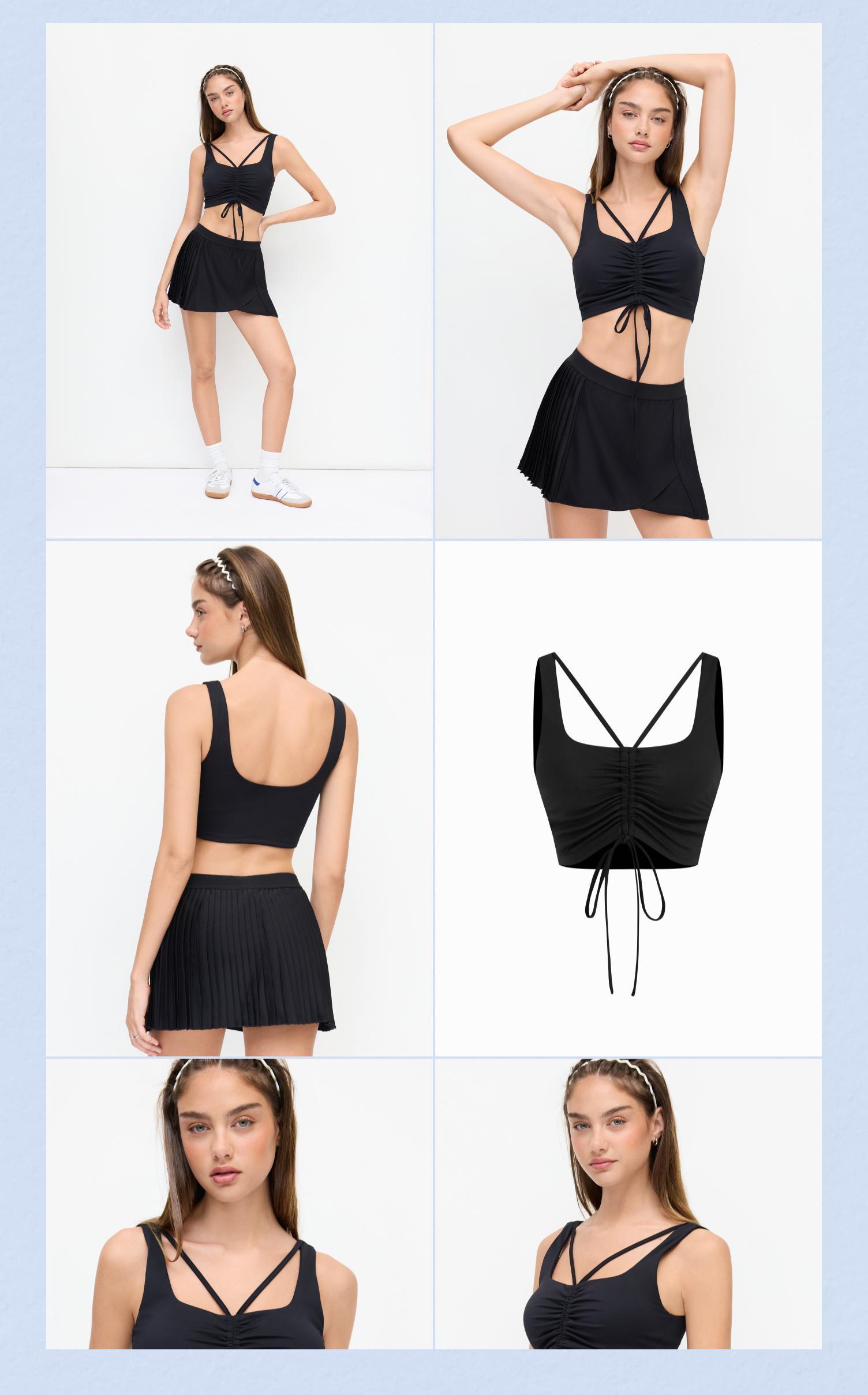 Cider Scoop Neckline Solid With Removable Padding Active Bra