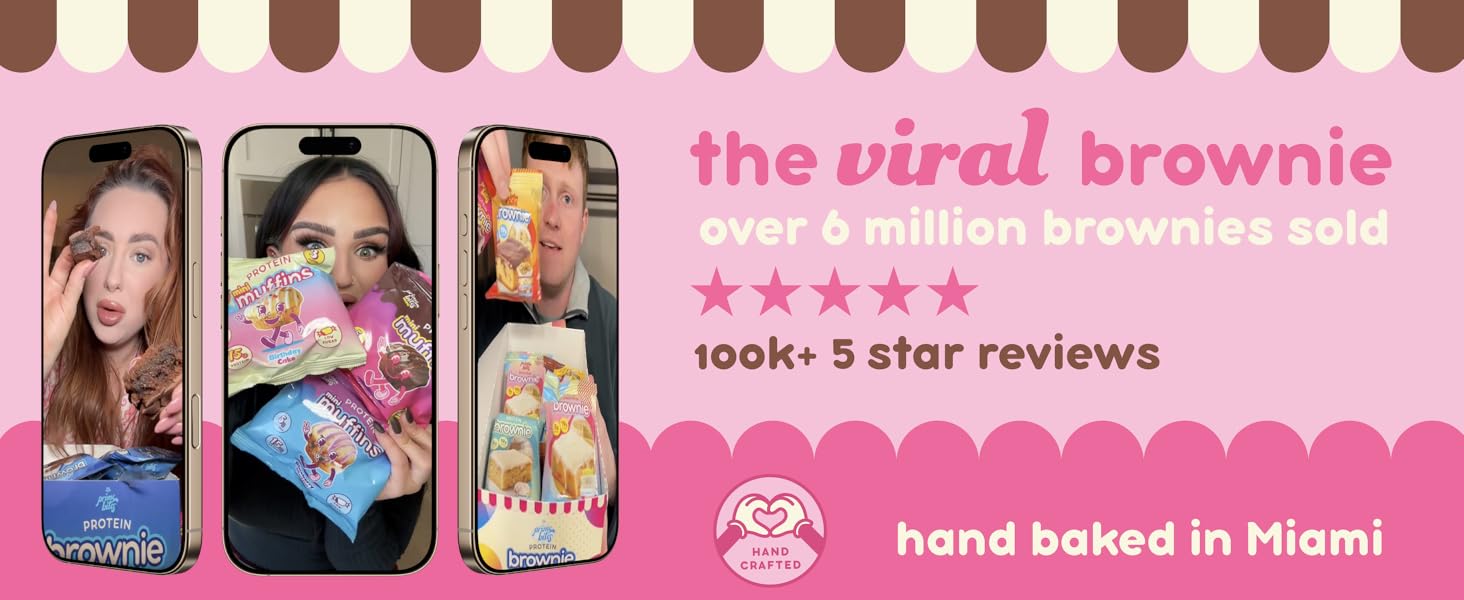 Prime Bites Protein Brownie from Alpha Prime Supplements |   High Protein, Collagen Fortified Low Sugar Treat |   Delicious Snack |   12 Bars per Box (Variety Pack)