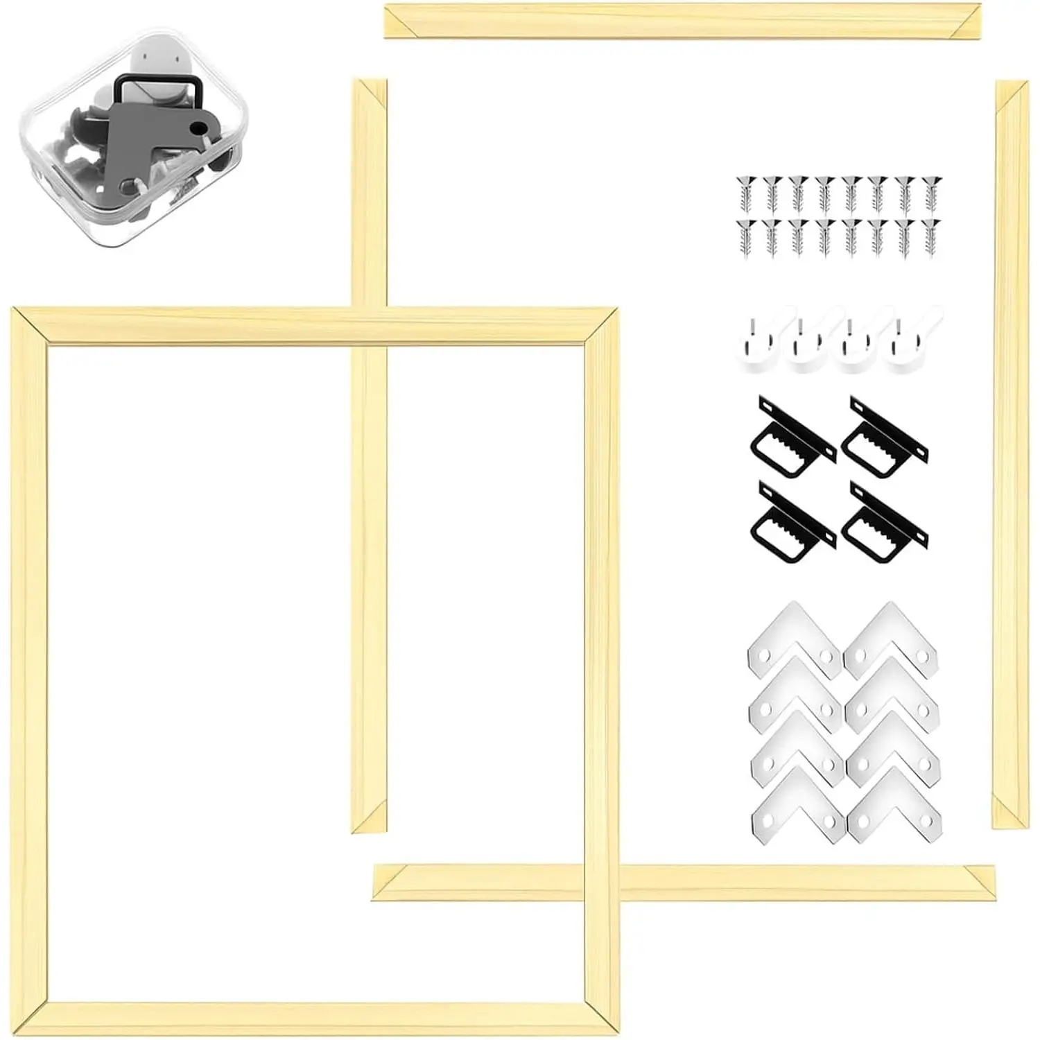 2 Pack 8x10 Inch DIY Canvas Stretcher Bars Canvas Frame  Frames Kit Easy to Assemble for Prints, Posters, Oil Painting, Painting, Embroidery  and Needlepoint Arts