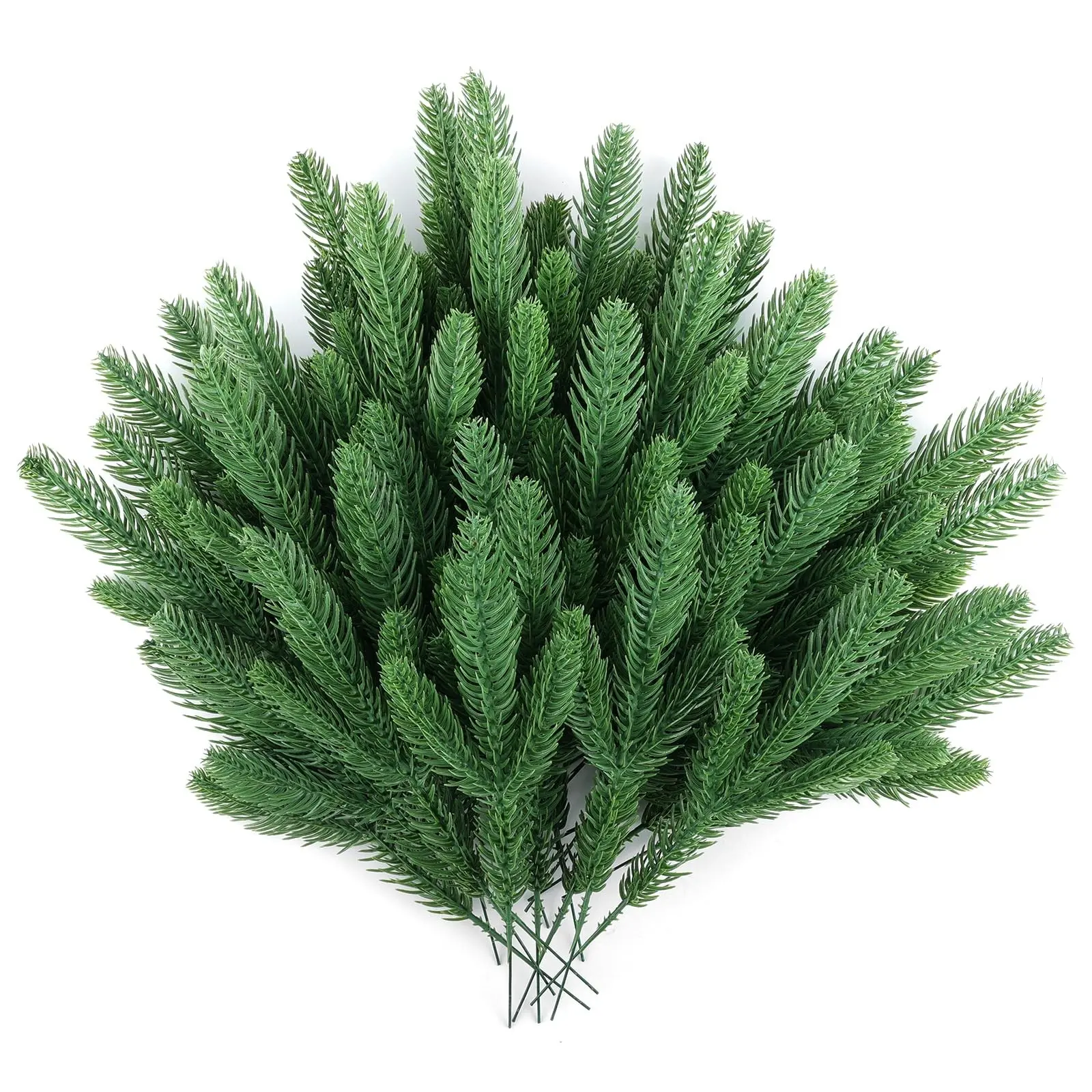 50 Pcs Artificial Pine Branches, Christmas Greenery Plants, Evergreen Faux Plants, Pine Needles, DIY Cedar Picks, Christmas Garland Wreath Craft, Home Decor