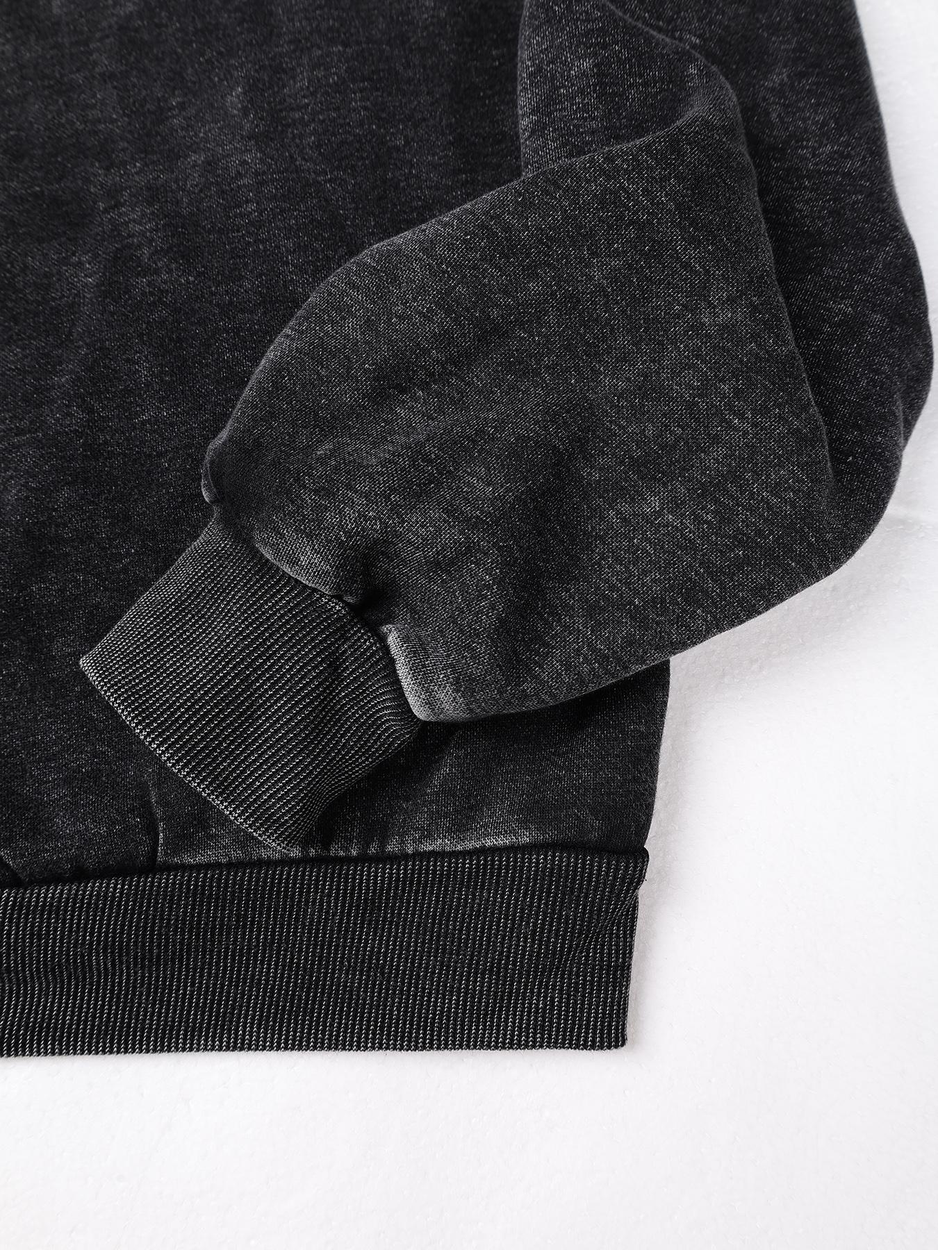 Women's Halloween Cherry Skull Graphic Print Hoodie, Fitted Casual Long Sleeve Sweatshirt, Vintage Wash Cotton, Fall & Winter Fashion