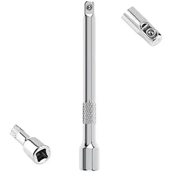 1/4" Drive Extension Socket Wrench Extension, 4-Inch Ratchet Extender Chromed Steel, 1/4 Inch Drive Drive Socket Extension