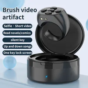 Page Turner, Fingertip Bluetooth Remote Control, Video Scrolling Ring and Camera Shutter Remote for, for iOS 15.0, for Android