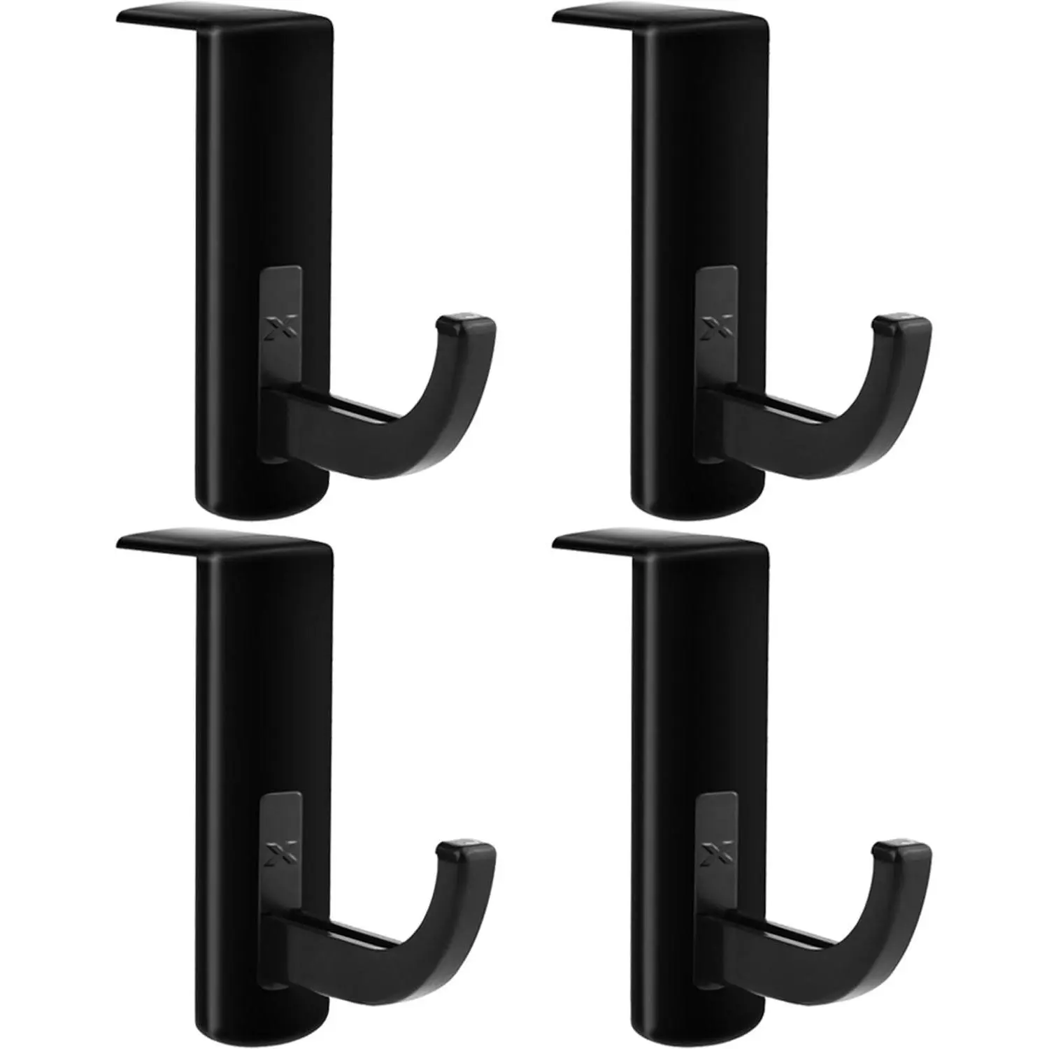 Mudder 4 Pack Adhesive Mount Headphone Hanger Hooks for Monitor, Black