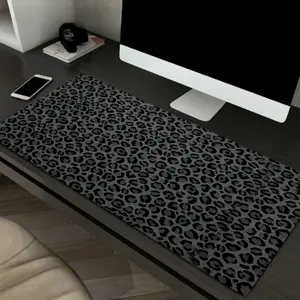 Silica Gel Mouse Pad, Premium Leopard Print Long Desk Mat, Non-Slip Rubber Base, Ideal for Gamers, Office, School, Home Decor