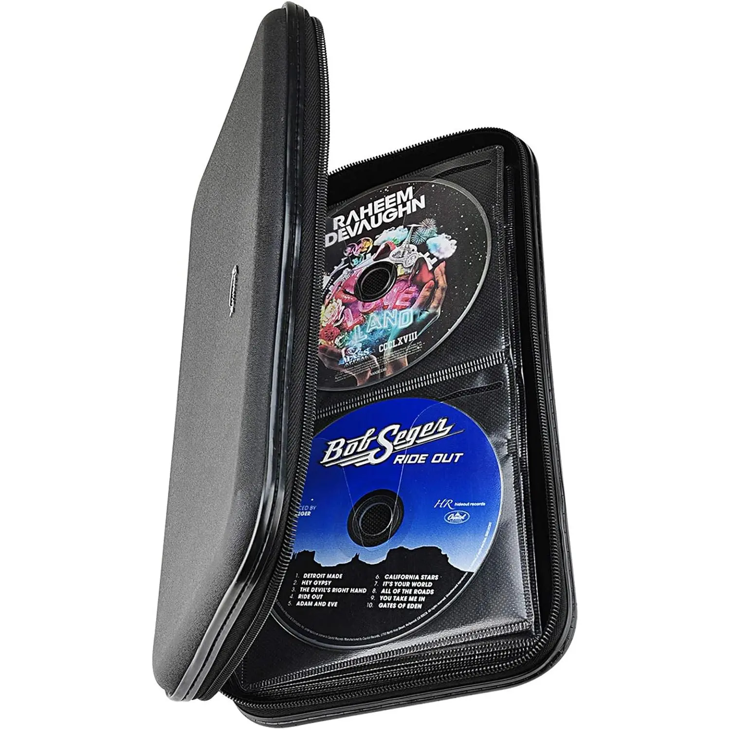 CD Case, 72 Capacity Heavy Duty Wallet, DVD Holder for , Hard Shell Sturdy case, VCD Disk Holder, Disc Binder, Booklet, Protective Blu-ray Wallet (72 Capacity,Black)