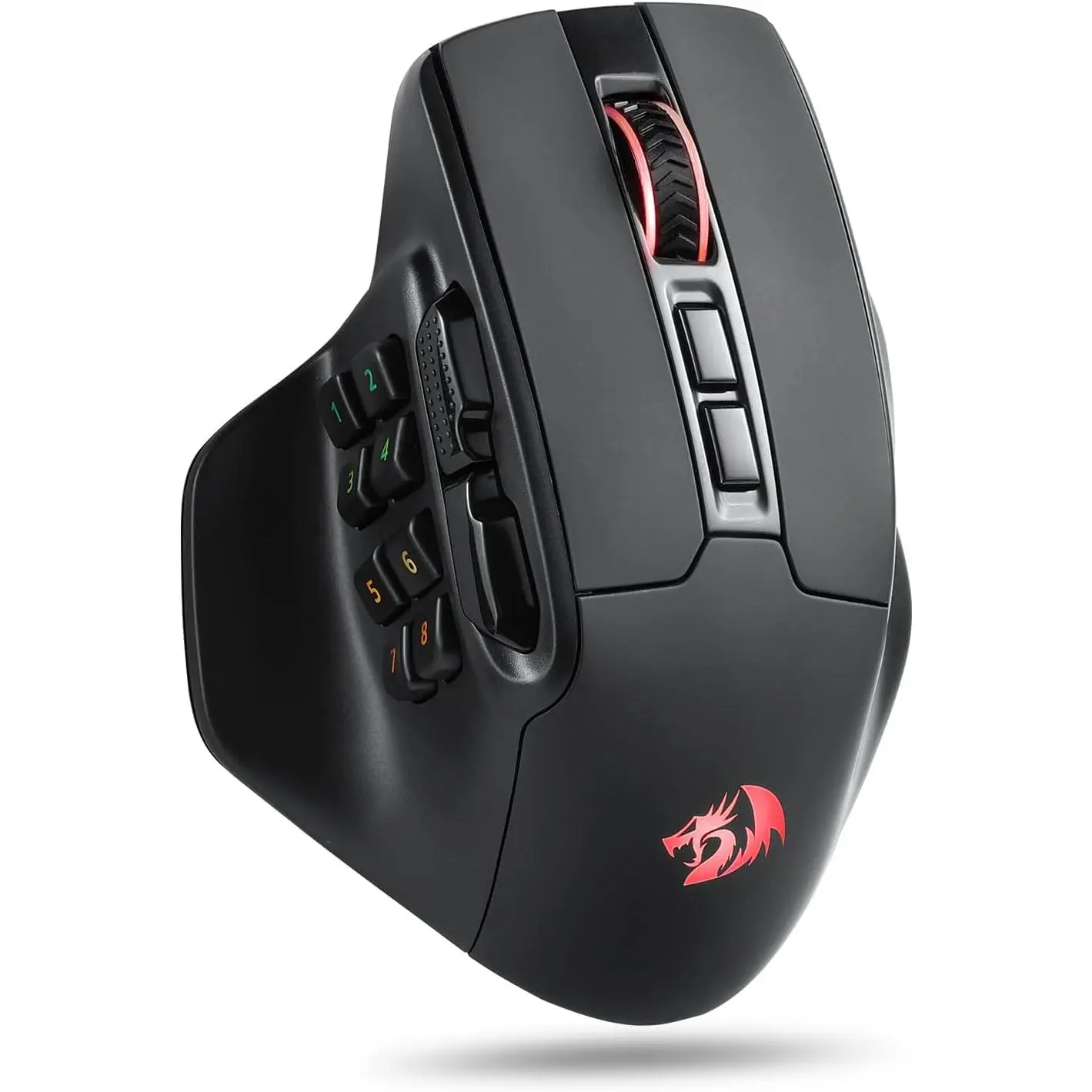 M811 PRO  MMO Gaming , 15 Programmable Buttons RGB Gamer  w/  Grip Build, 10 Side Macro , Software Supports DIY Keybinds & Backlit | -Free 0 Delay Dedicated for FPS Gamers, Custom Macro Keybinds, Vibing Backlight,  Grip  Comfort