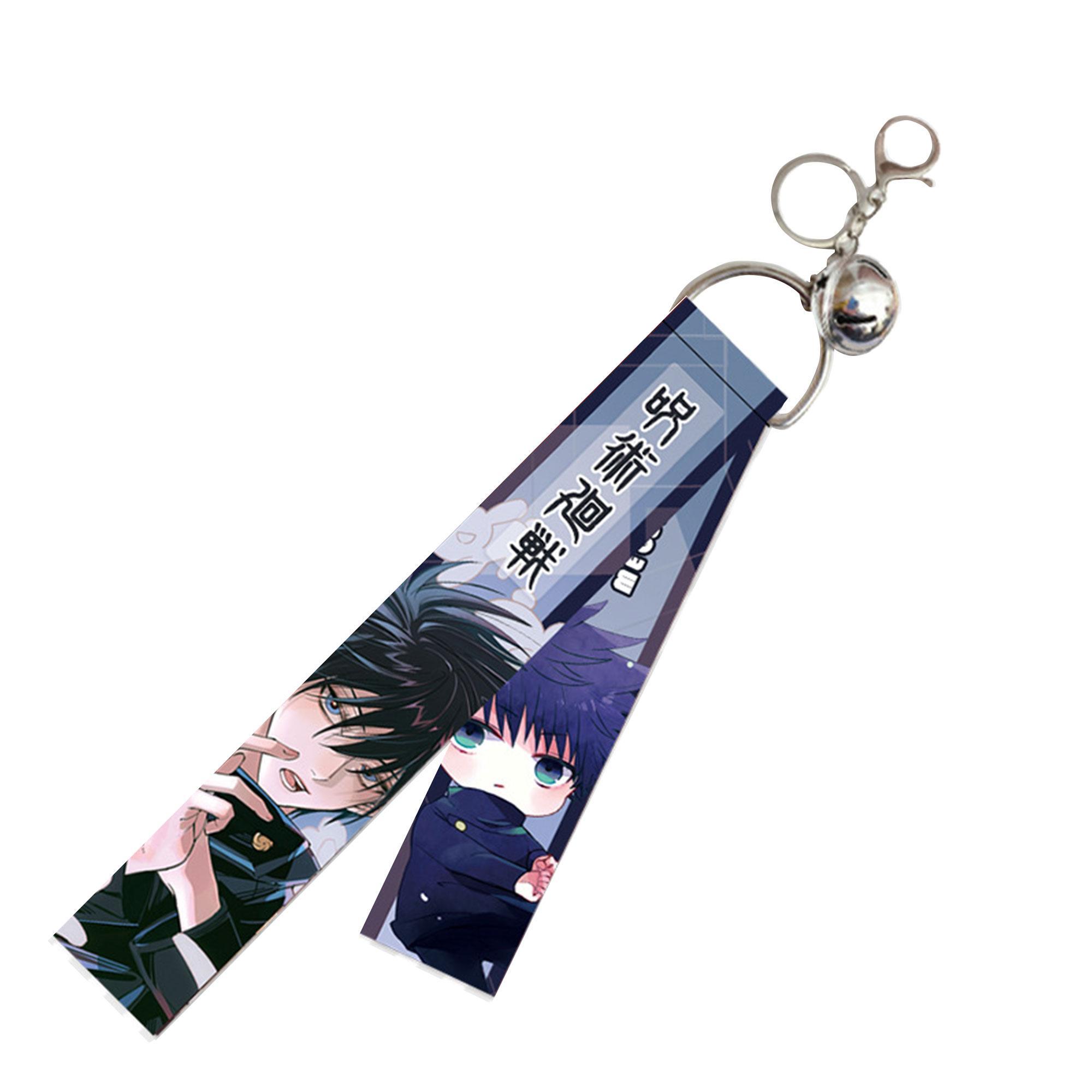 Anime JJK Keychain Gojo Satoru Fushiguro Megumi Phone Charm Accessories Pendant Keyring Bag Cute Cartoon Figure Pendant Keyring