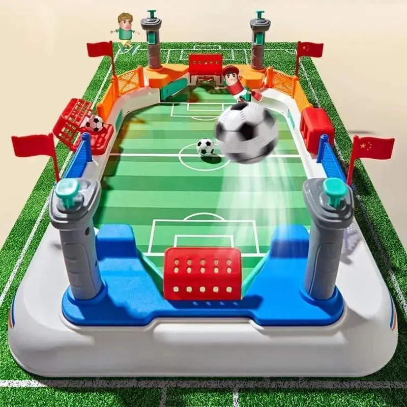 Plastic Table Football Game Set with ABS Build - Double-Stage Tabletop Toy (55.5*30*13cm, 1 Football Table), Unisex Children's Sports Gift with Ball Bin Scoring Device for Parent-Child Interaction, All Seasons Parties
