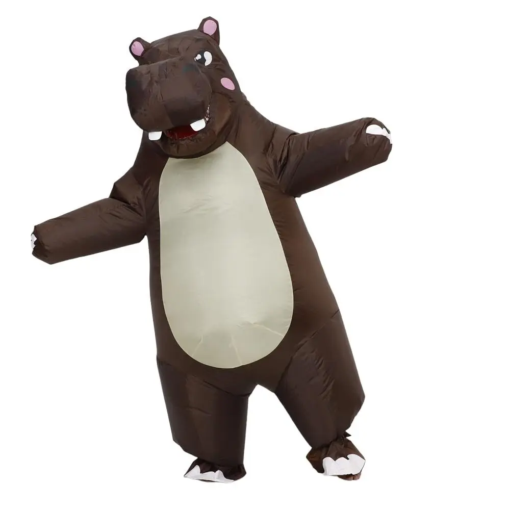 Adult Inflatable Hippo Costume, Full Body Hippo Mascot Set, Unisex Fit, Perfect for Halloween, Cosplay, Carnival, Birthday Party, Parade
