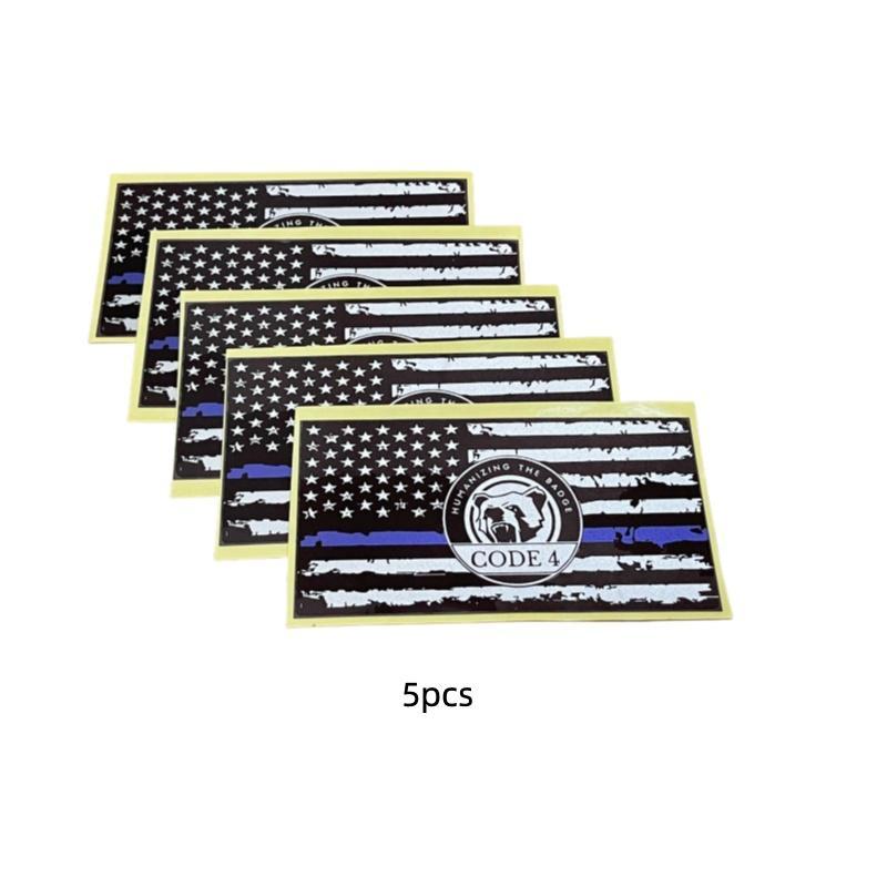 Thin Blue Line Sticker code 4- Show Police Support! Waterproof Decal for Car, Laptop, Helmet | Back the Blue Cop Gift,Gift