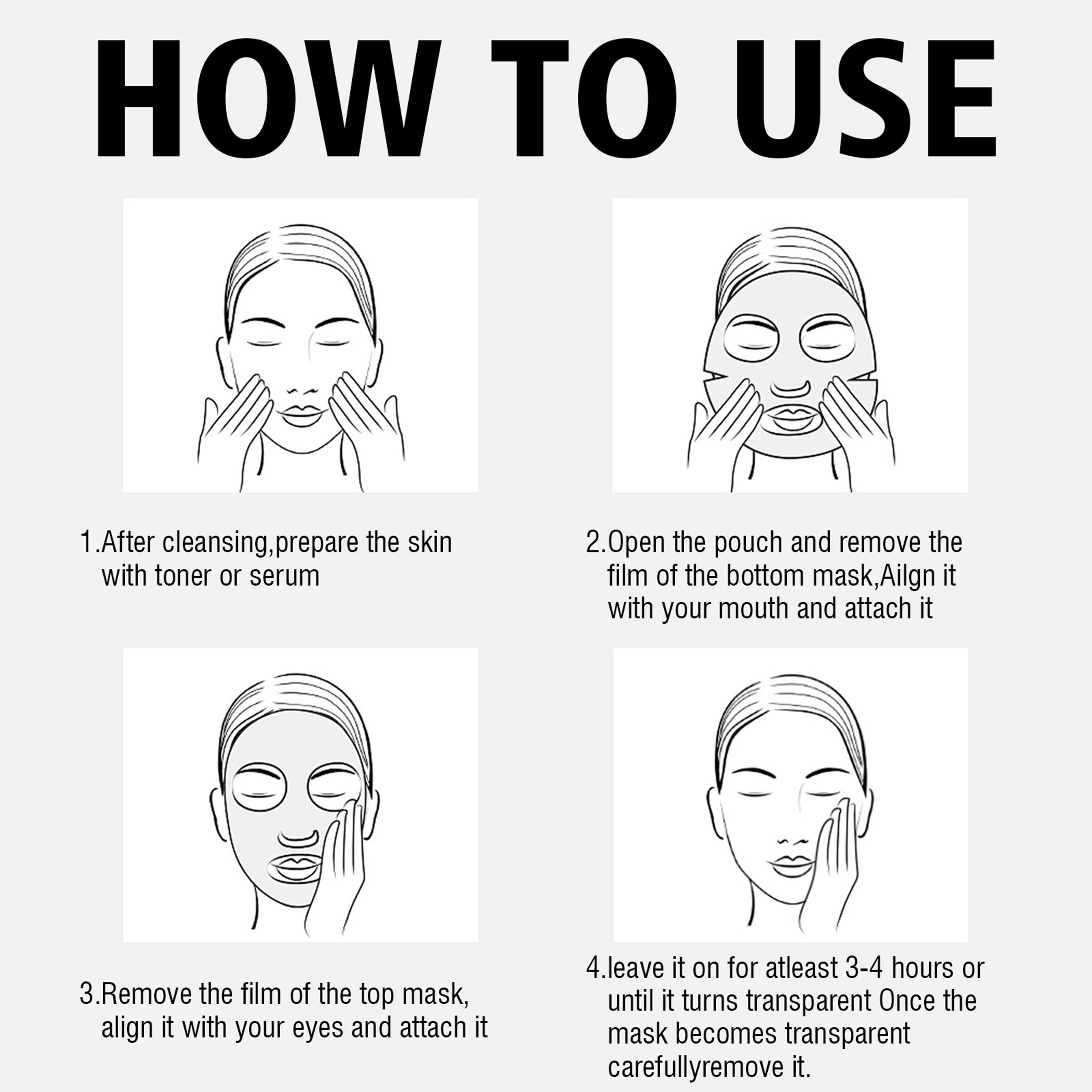 Powerful Moisturizing Bio Collagen Face Mask 8pcs for Deep Hydration, Alcohol-Free Formula for Soft Radiant Skin