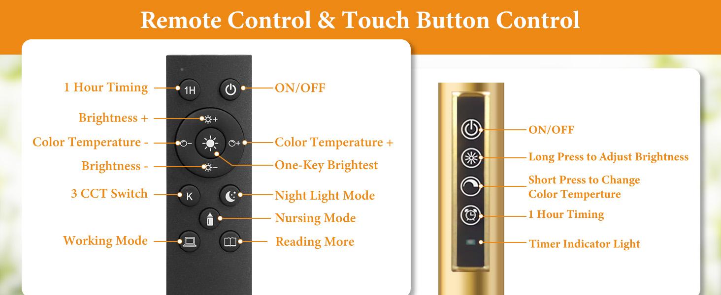 LED Arc Floor Lamp with Remote, 2250LM Dimmable Gold Floor Lamp with Timer, Adjustable Colors, Brightness & 5 Adjustable Arms, Multi-Head Tall Tree Standing Lamp for Living Room Bedroom Corner Office Modern Mood Lighting