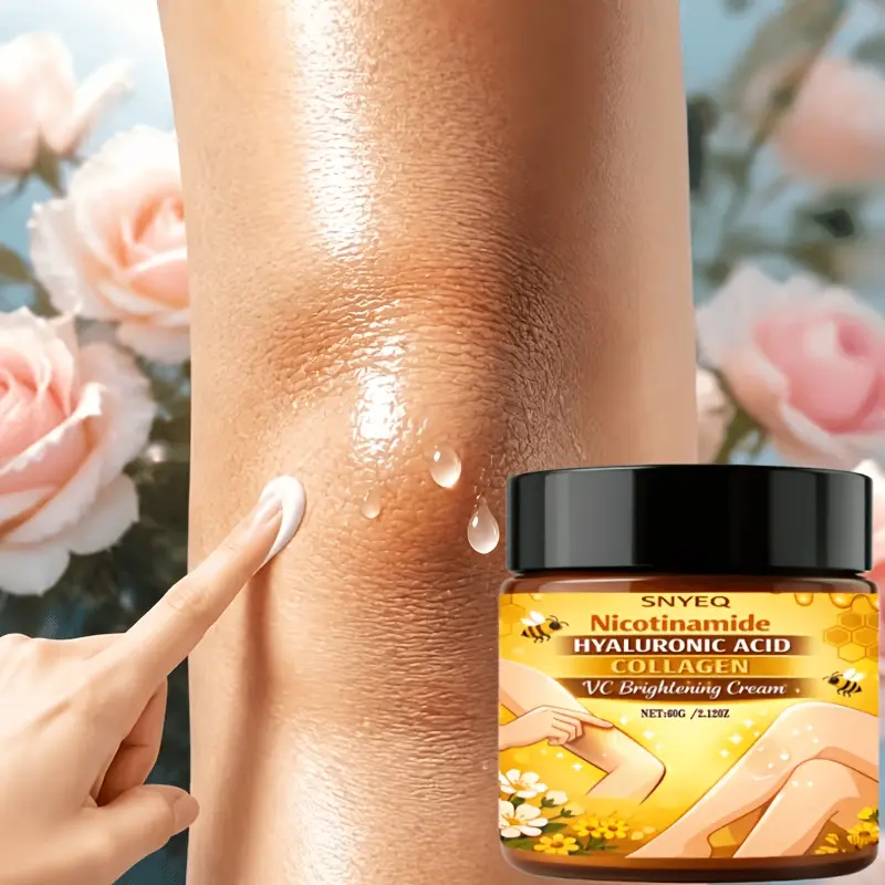 Dark Spot Correcting And Moisturizing Cream for Inner Thighs, Elbows, Knees, Butt - Hypoallergenic Vitamin C, Niacinamide And Milk Private Parts Care - 21.2Oz for All Light Beige Types, Dark Circle, Metallic Lid Jar, Vitamin C