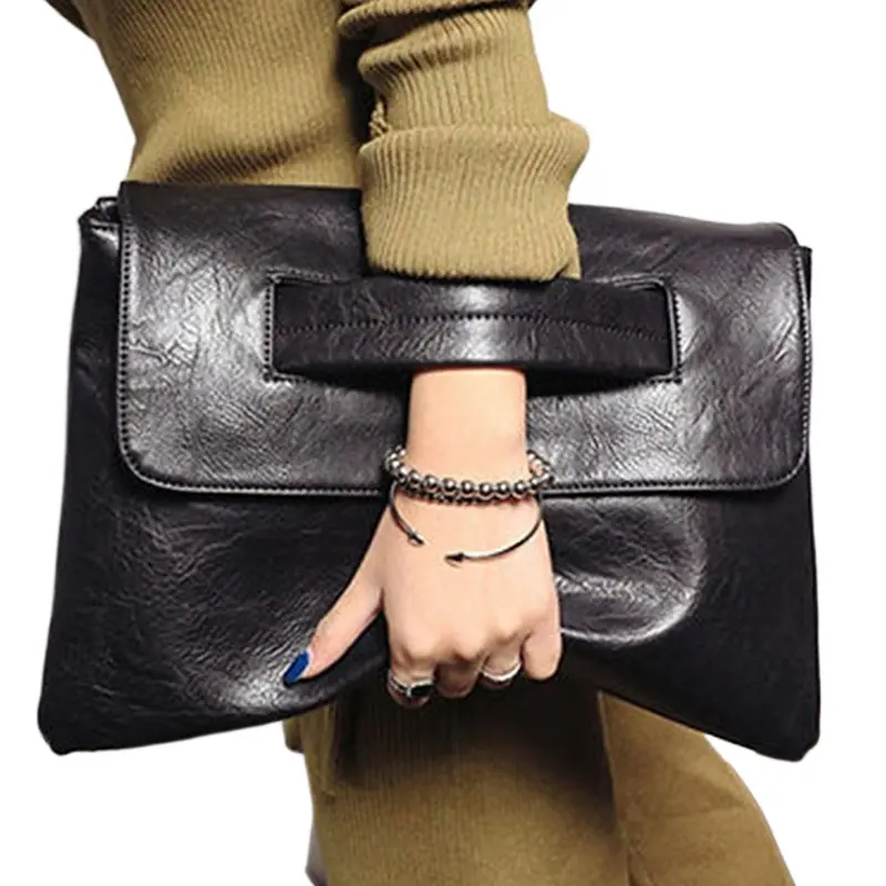 Large Capacity Envelope Bag For Work Commute Business Office Handbag Women Soft Pu Leather Flap Closure Crossbody Shoulder Bag Daily Essential