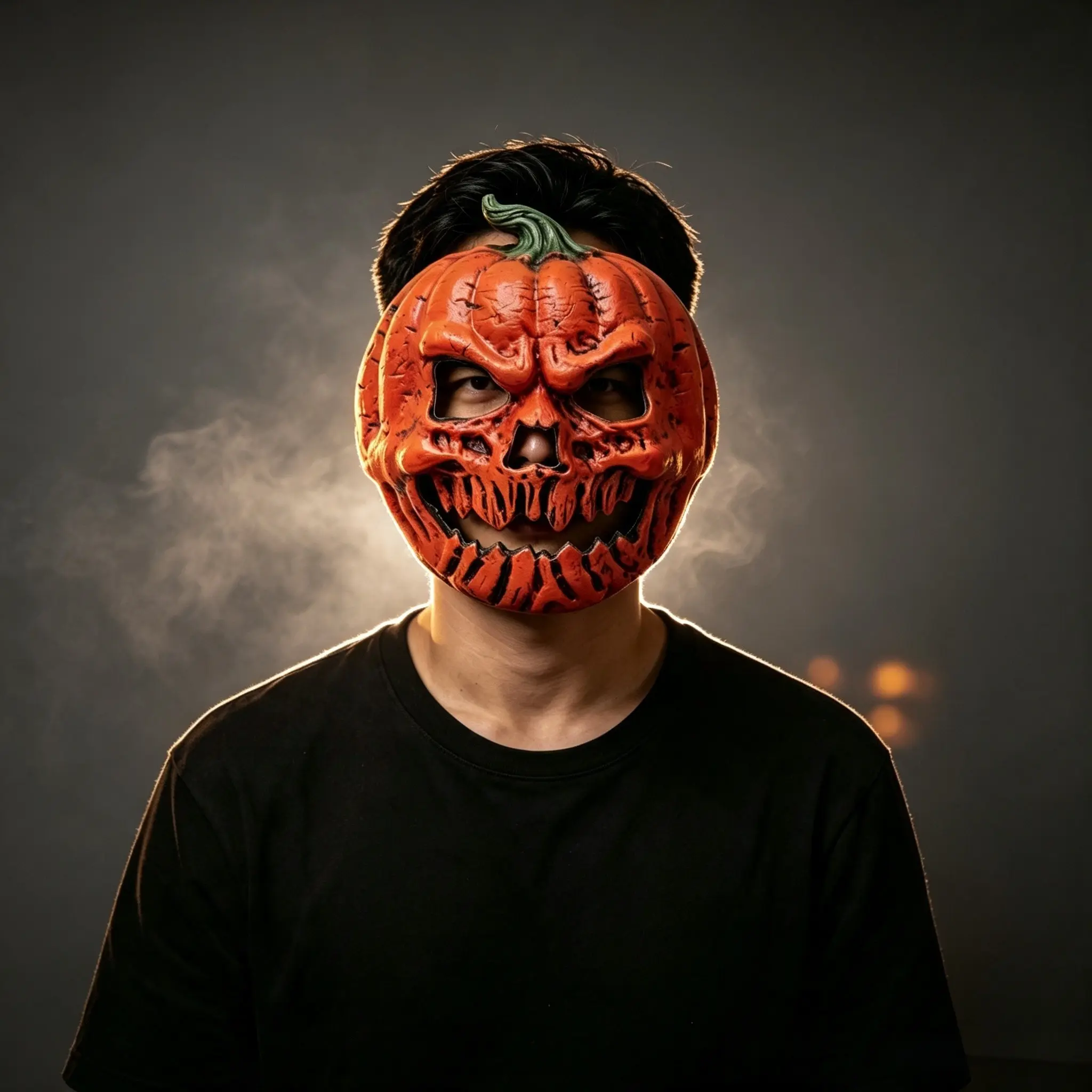 1PC Scary Pumpkin Mask for Halloween, Realistic Full-Face Horror Mask for Adult Cosplay Party Costumes