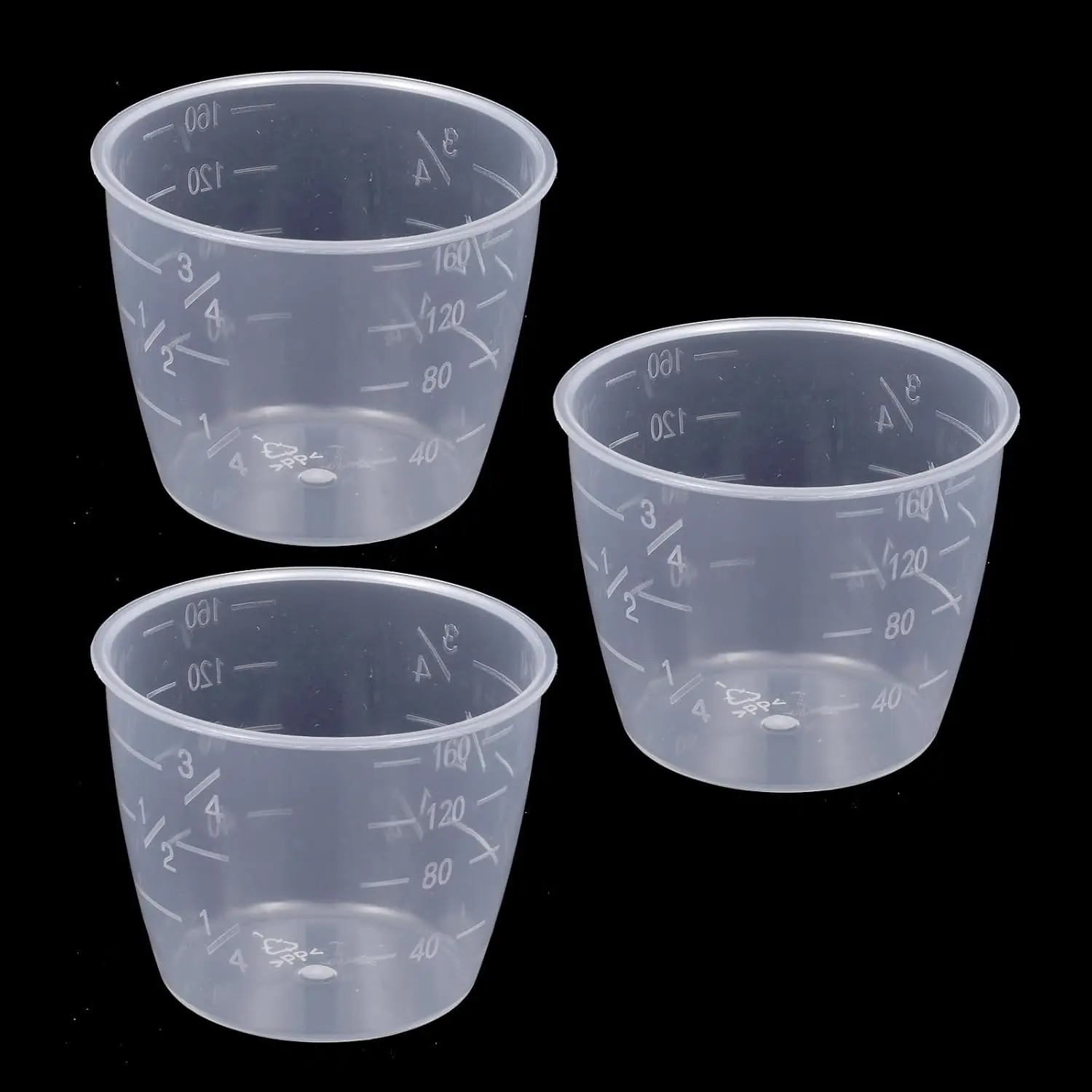 3 count Rice Cooker Measuring Cup 160 Ml Plastic Rice Measuring Cups Transparent Rice-Cooker Cup Small Laundry-Measuring  for Dry Liquid Ingredient Measuring-Cups