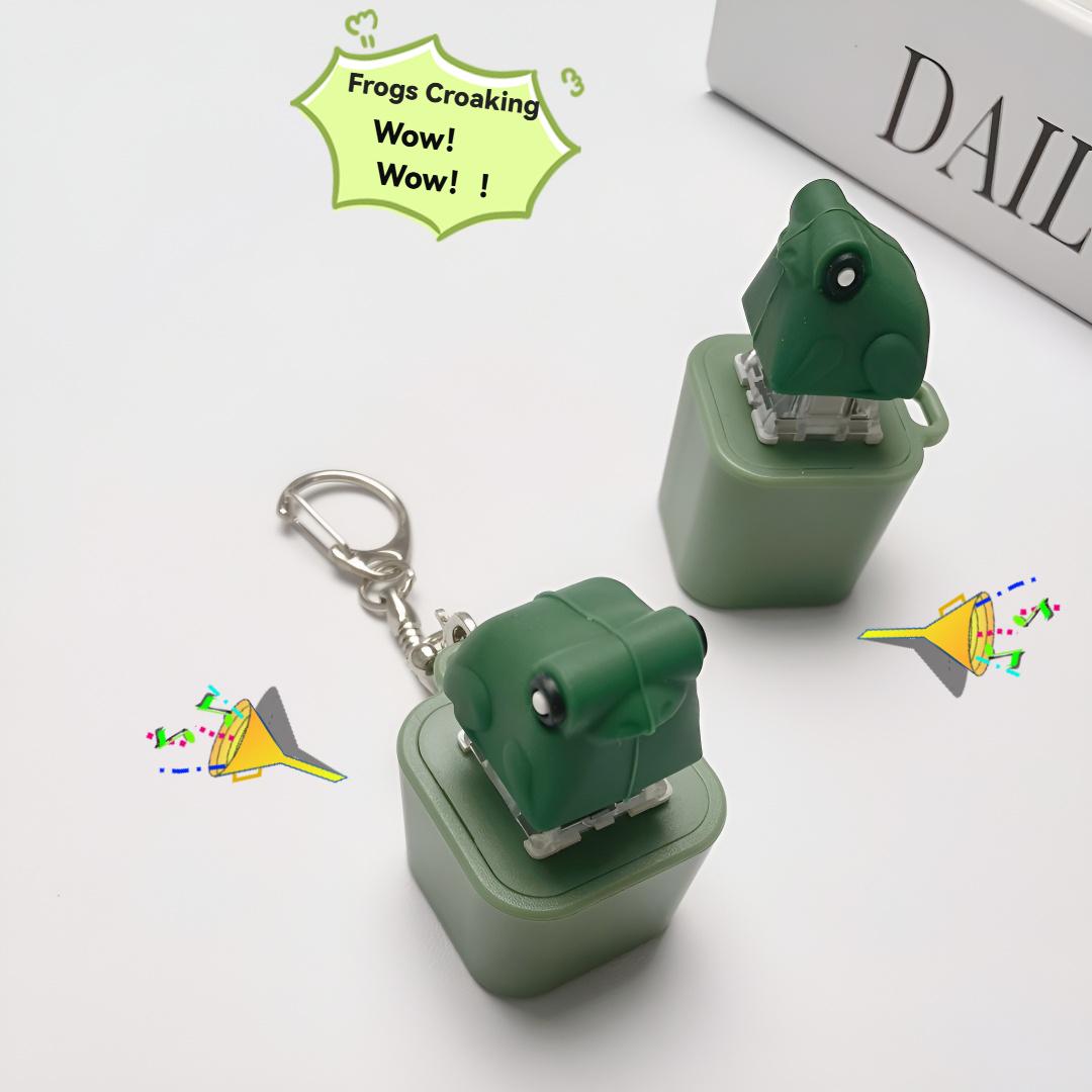Quacking Duck Hat Keychain - Animal-shaped Press-to-Activate Sound Keychain for Relaxation & Stress Relief - Cute Animal Sound Generator for Focus & Focus - Ideal Gift for Duck Lovers