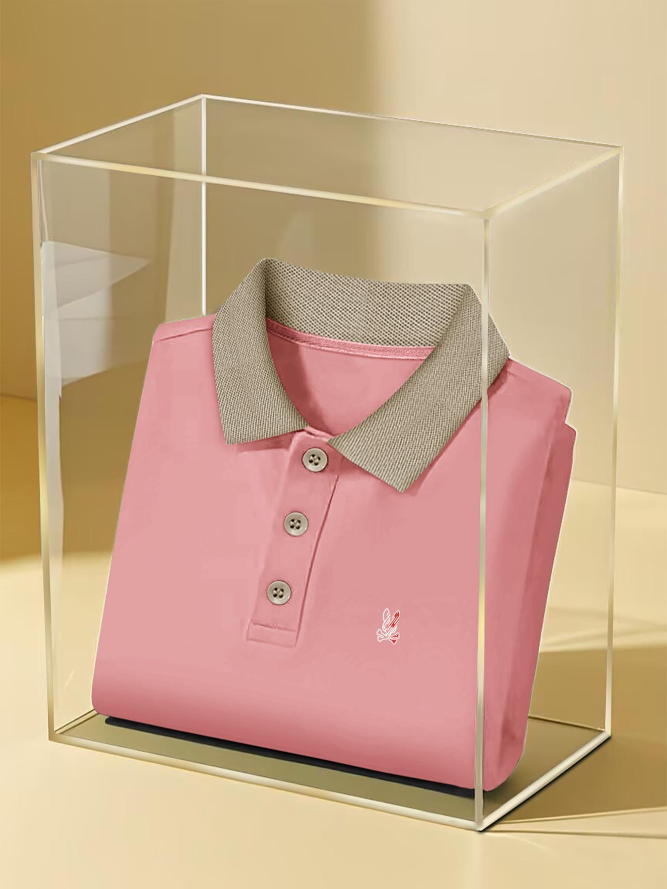 Men's Colorblock Print Contrast Trim Button Down Polo Shirt, Regular Fit Casual Short Sleeve Collared Top for Summer, Fashion Men's Clothes for Daily Wear