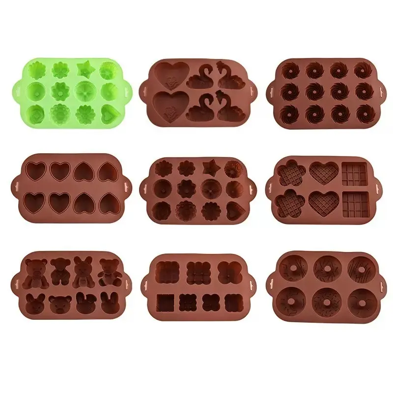 Creative Cartoon Ice Cube Molds, High-Temperature Silicone Chocolate Mold, Ideal for Chocolates, Gummies, Baking, Pudding, Baby Food