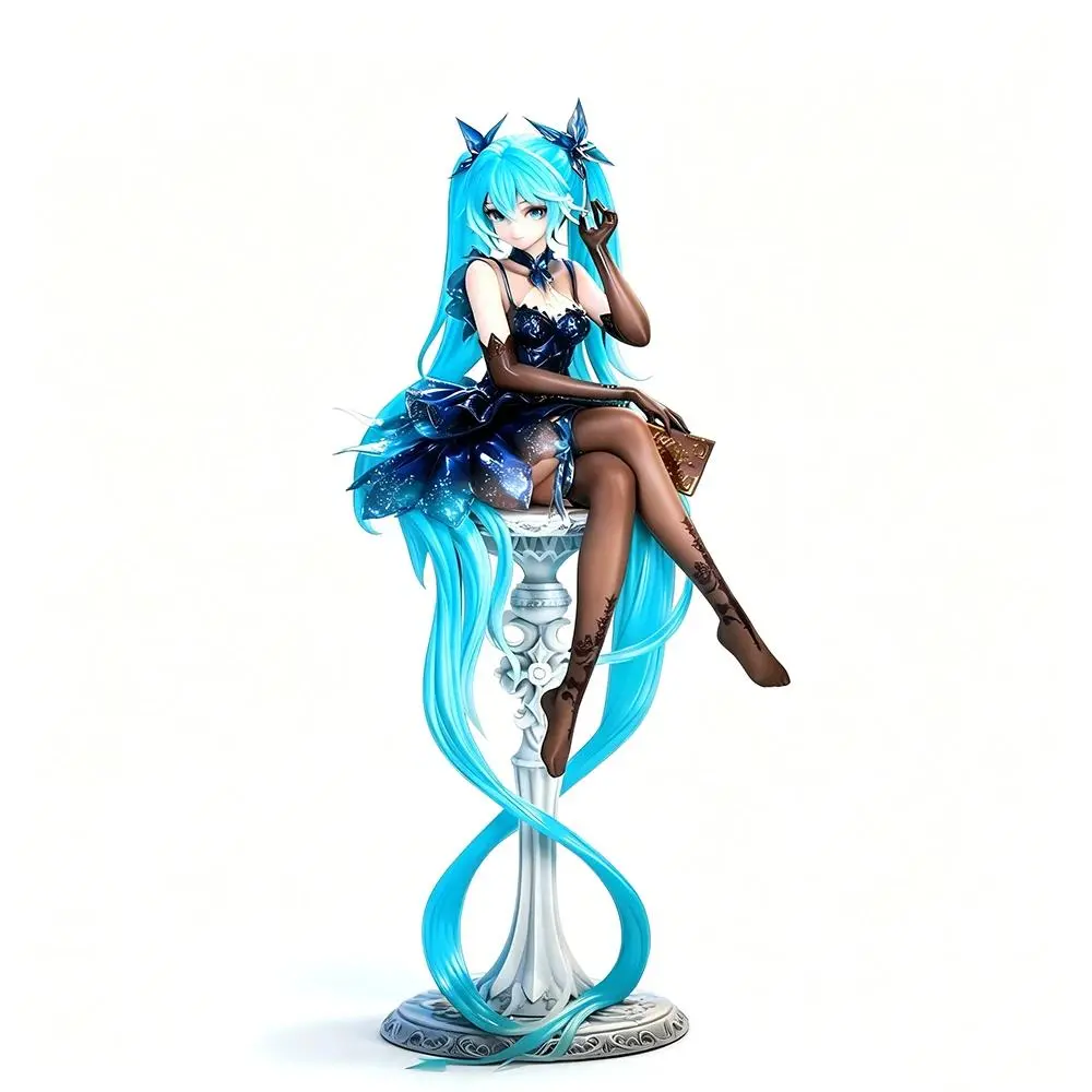 17CM Anime Hatsune Miku Figure  Model Feeling At Ease Toy Noodle Stopper Figure Gift Collection Aciton Figure 1/6 PVC