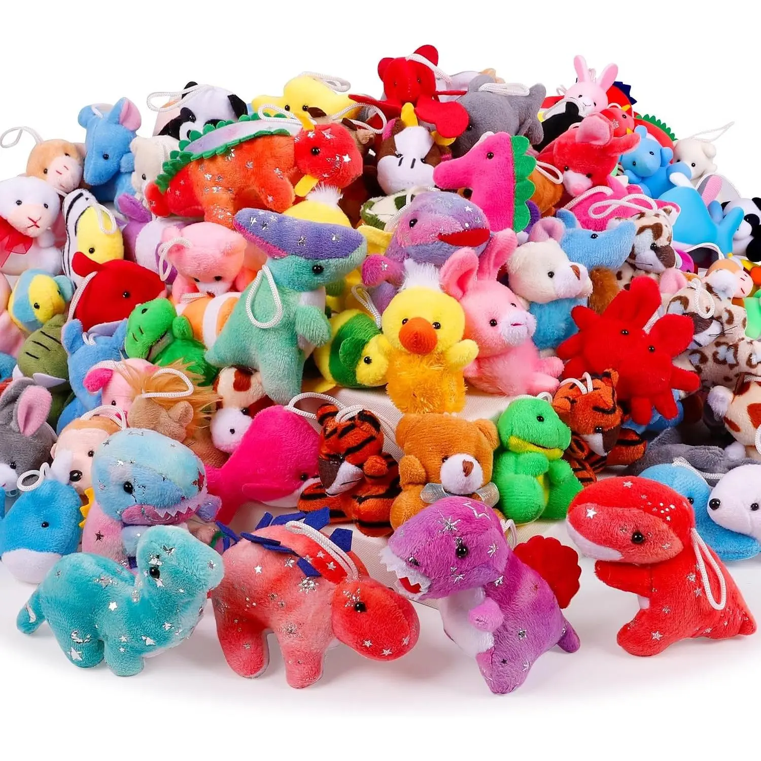 72 Pack Mini Stuffed Animals, Small Stuffed Animals Bulk, Treasure Box Toys for Classroom, Claw Machine Carnival Prizes, Stuffed Toys for Stocking Stuffers, Party Favors for Kid