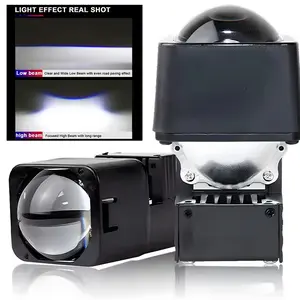 Matrix Dual LED Lens Car/motorcycle Headlight Projector Kit, 1.5 Inch, High/low Beam Mode, H4/h7 Bulb Compatible, Auto Accessories
