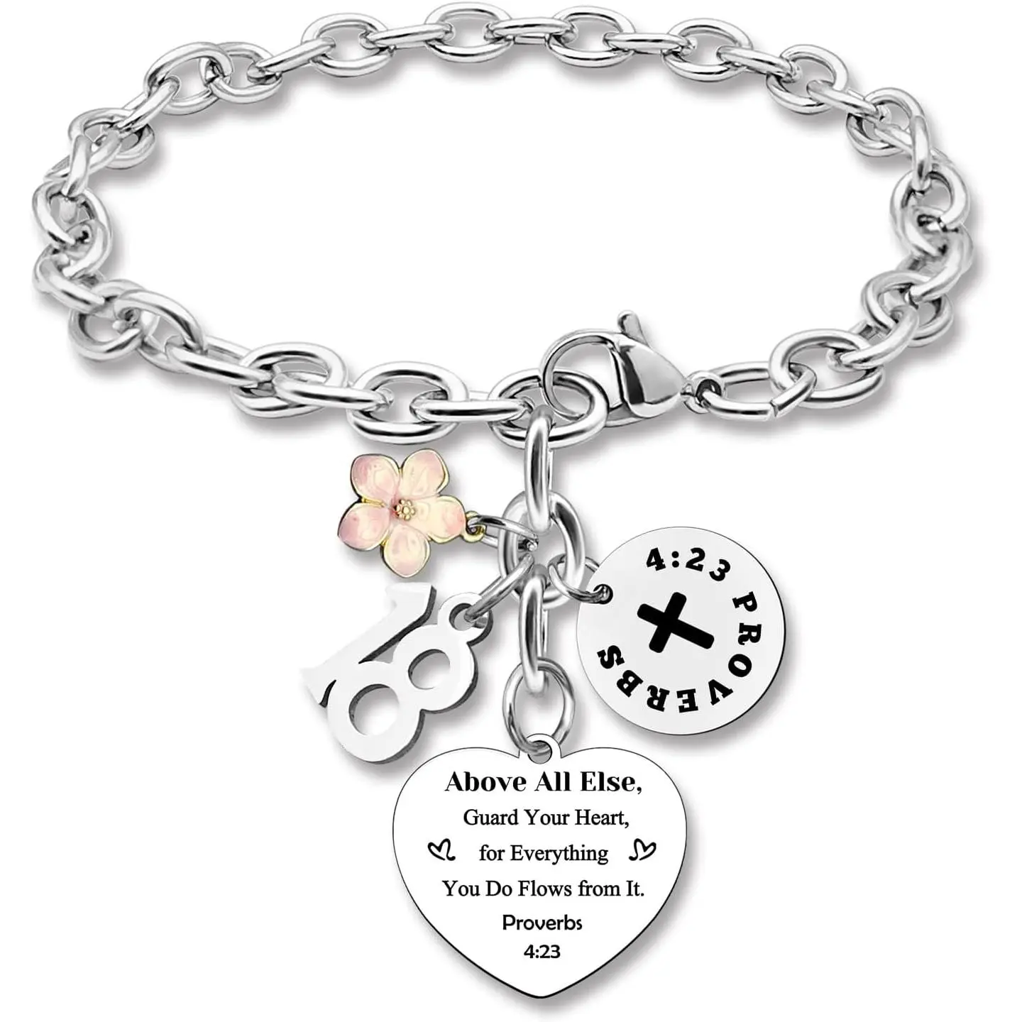 Birthday Gifts for Girls Bracelet Birthday Charm Bracelets Stainless Steel Bracelet  for Women Girls 13 15 16 18 21 Year Old Daughter Granddaughter Birthday Present